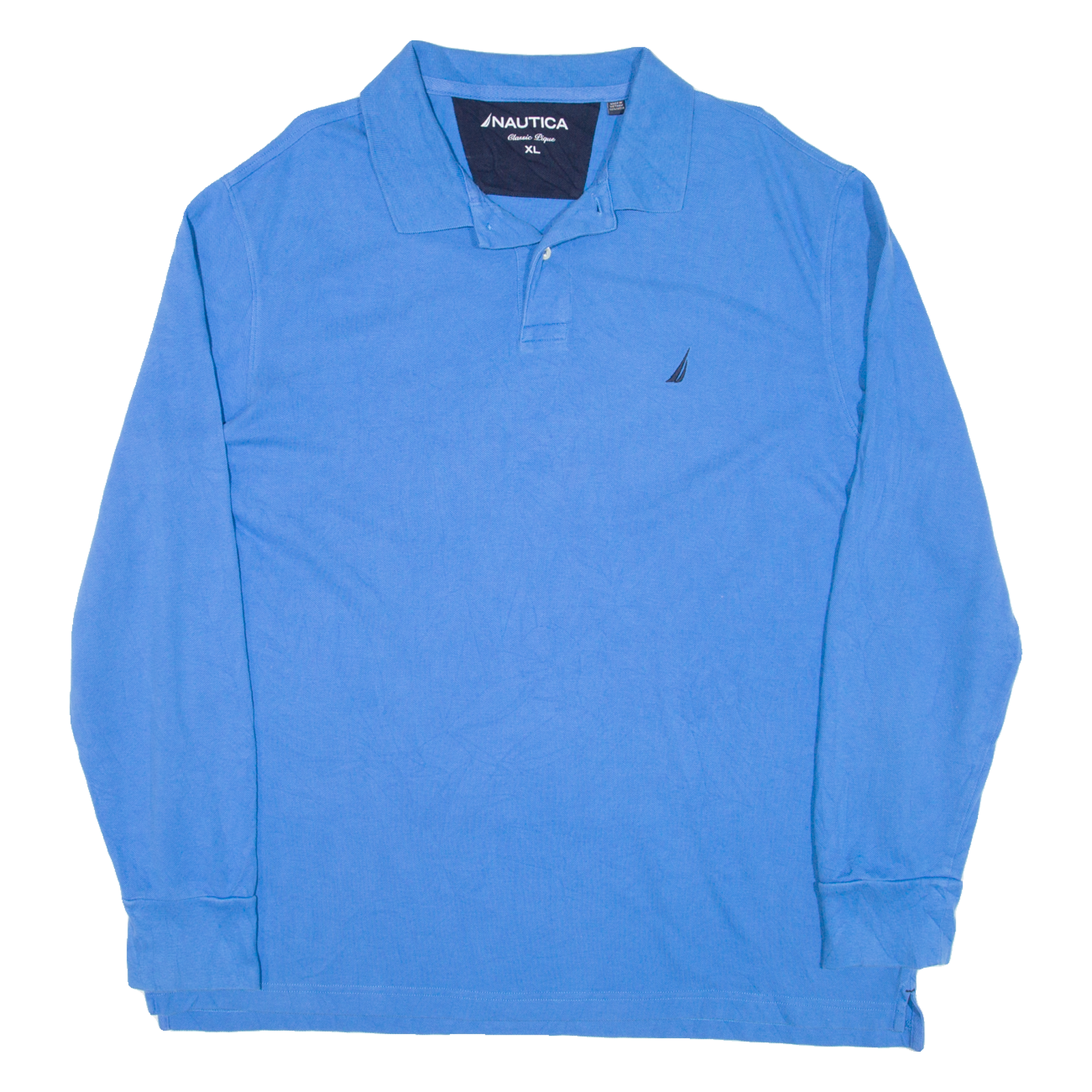 NAUTICA Mens Polo Shirt Blue Long Sleeve XL Refurbished - N/A refurbished available on Cerqular