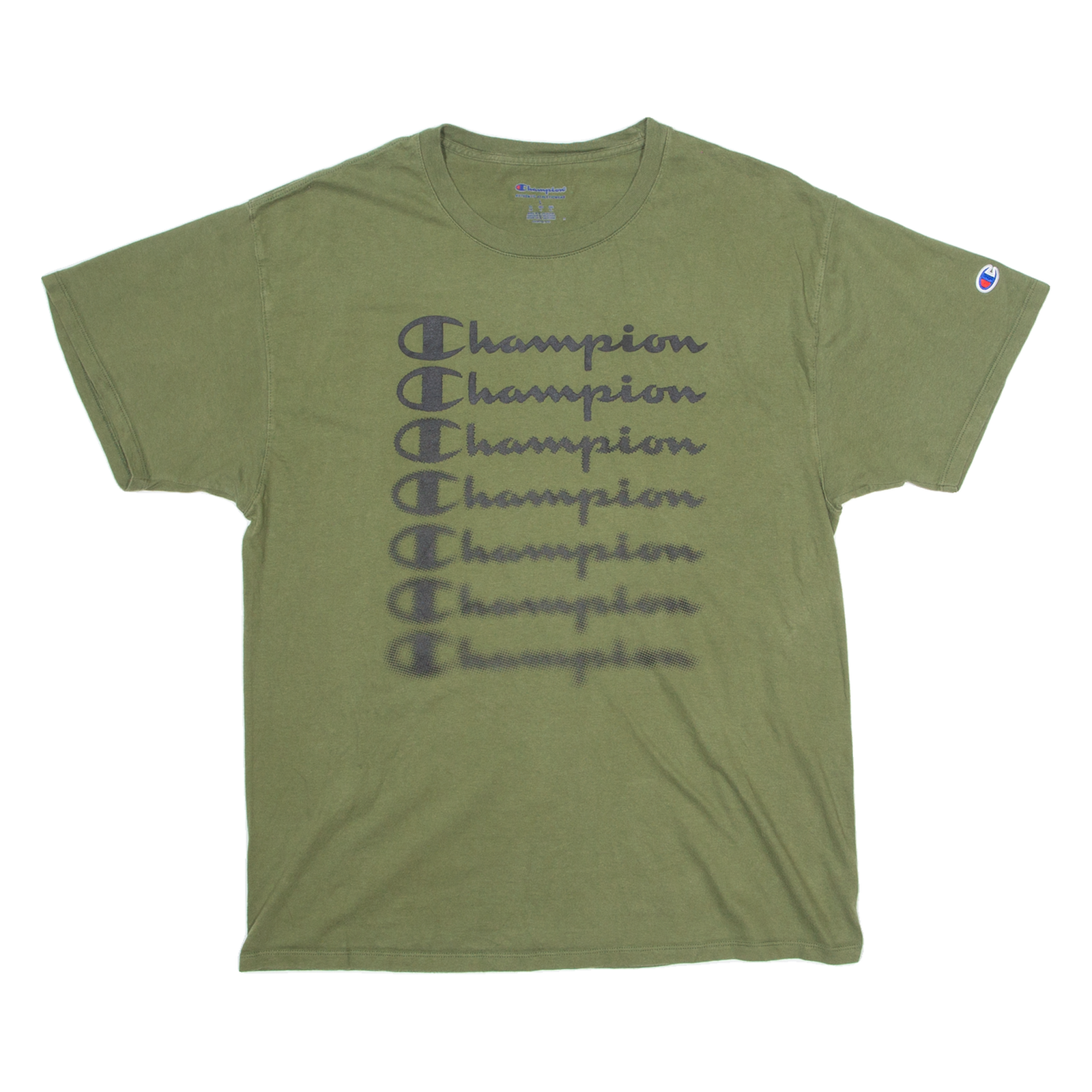 CHAMPION Mens T-Shirt Green Crew Neck L Refurbished - N/A refurbished available on Cerqular