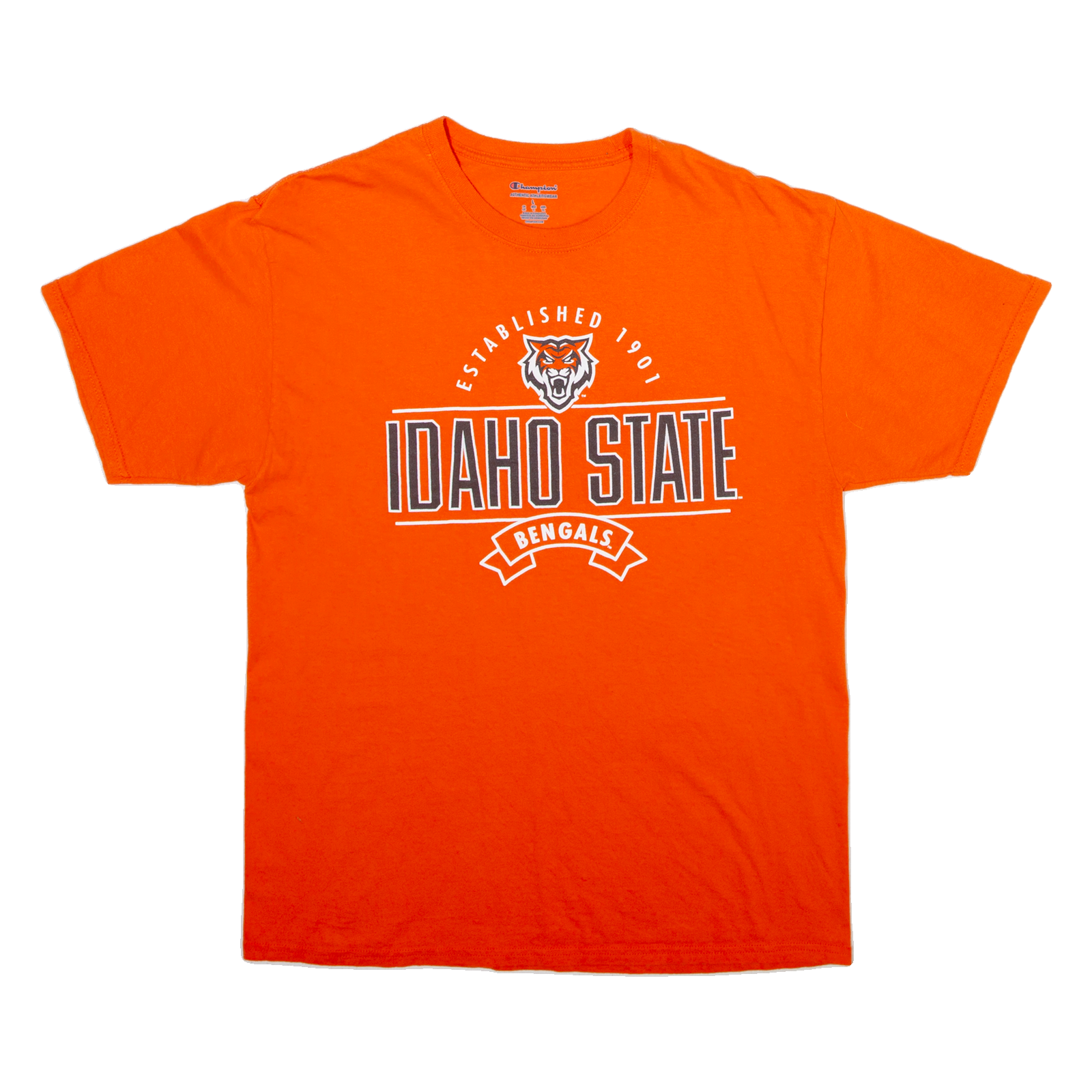 Buy CHAMPION Idaho State Bengals Mens T-Shirt Orange USA L Refurbished - $15.59 CHAMPION Idaho State Bengals Mens T-Shirt Orange USA L Refurbished - N/A refurbished available on Cerqular