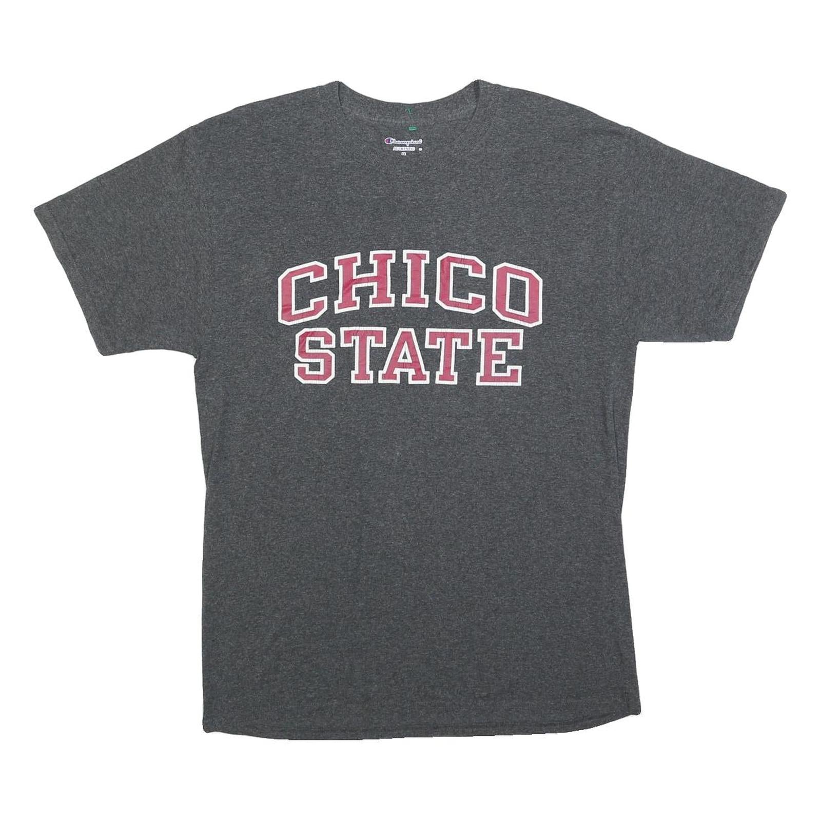 CHAMPION Mens Grey Chico State Graphic T-Shirt M Short Sleeve Crew Neck Casual Refurbished - N/A refurbished available on Cerqular