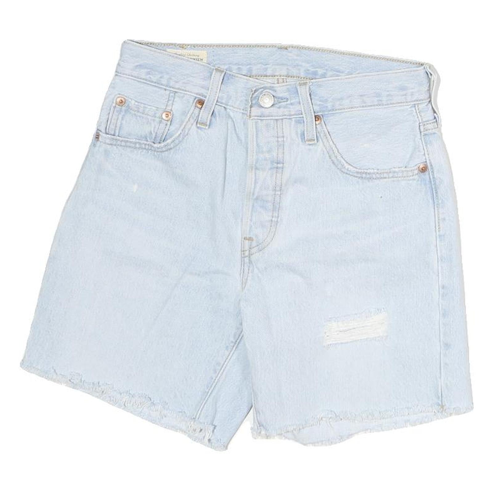 LEVI'S Womens Denim Blue Casual Cut-Off Shorts S W28 Distressed Refurbished - N/A refurbished available on Cerqular