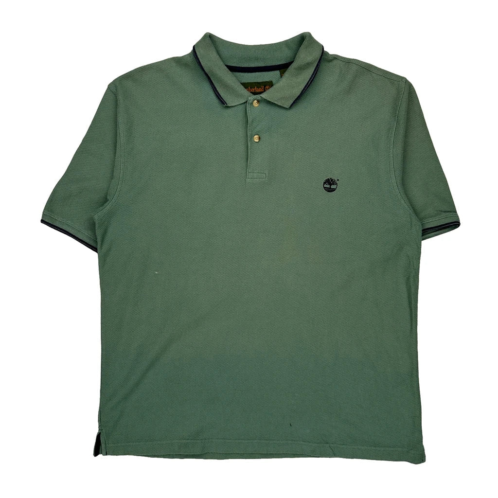 Buy Timberland Polo Shirt - Large Green Cotton Refurbished - $24.11 Timberland Polo Shirt - Large Green Cotton Refurbished - Thrifted (note: this is a term often used to describe second- refurbished available on Cerqular