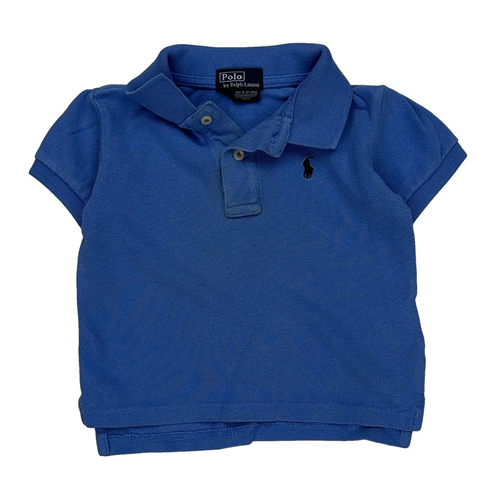 Age 18 Months Polo By Ralph Lauren Polo Shirt - 2XS Blue Cotton Refurbished - Thrifted (note: this is a term often used to describe second- refurbished available on Cerqular