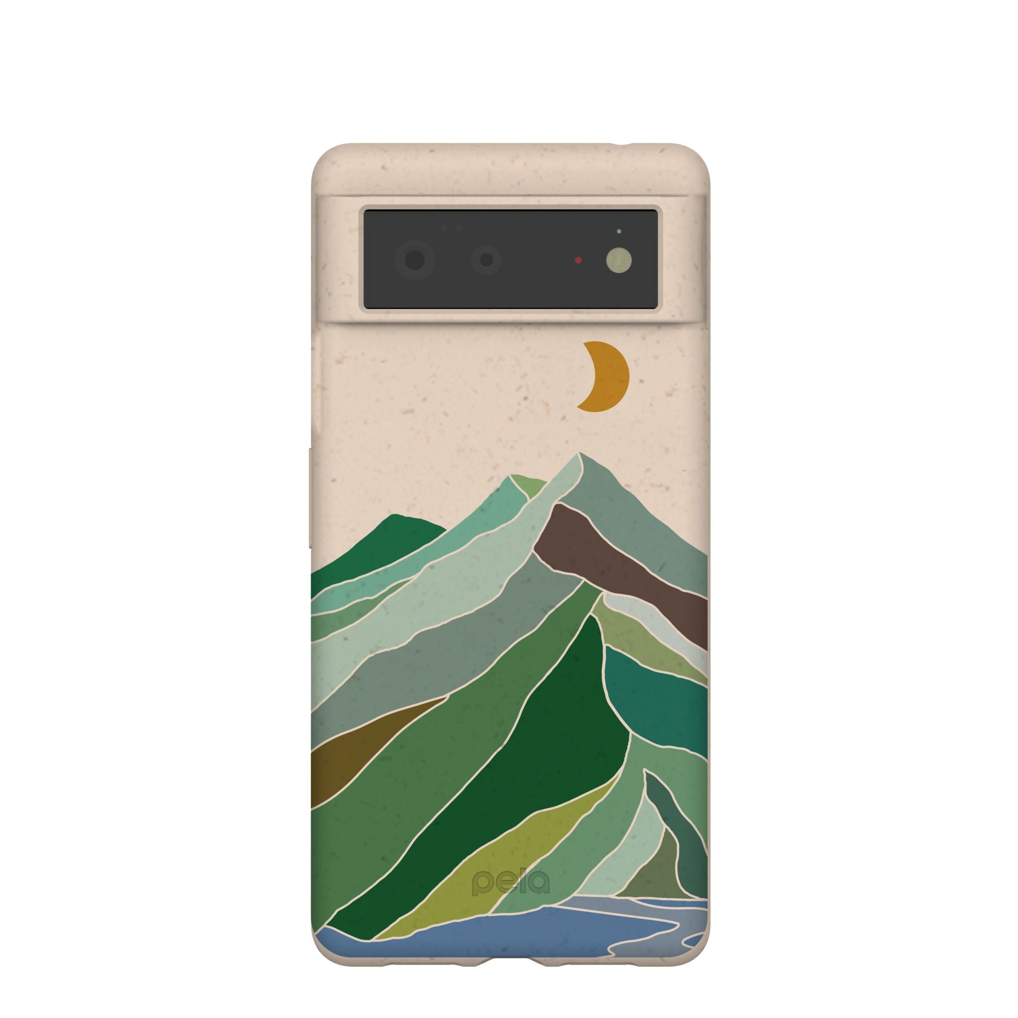 Seashell Mountain Sketch Google Pixel 6 Case Refurbished - Pela Case refurbished available on Cerqular