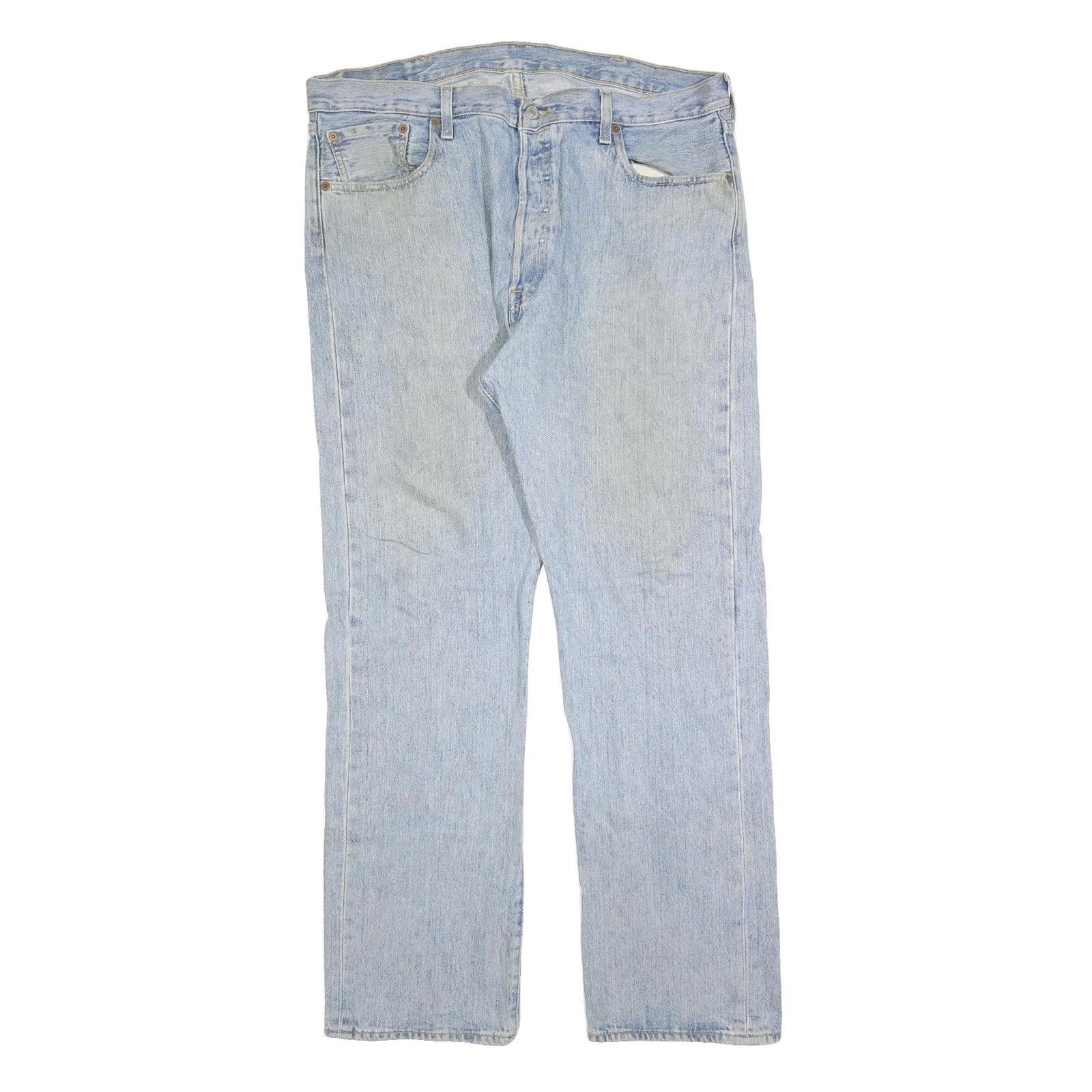 LEVI'S 501 Mens Jeans Blue Regular Straight Denim Light W38 L32 Classic Button Refurbished - N/A refurbished available on Cerqular