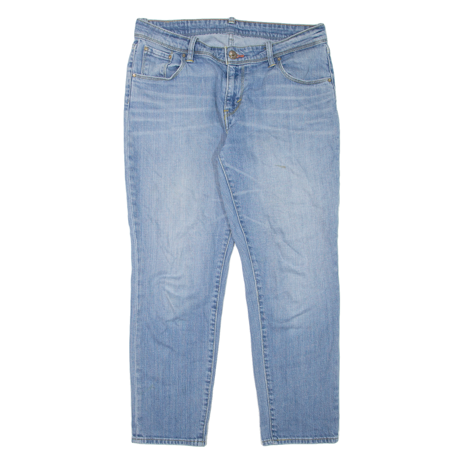 LEVI'S Womens Jeans Blue Regular Tapered Stone Wash W30 L26 Refurbished - N/A refurbished available on Cerqular
