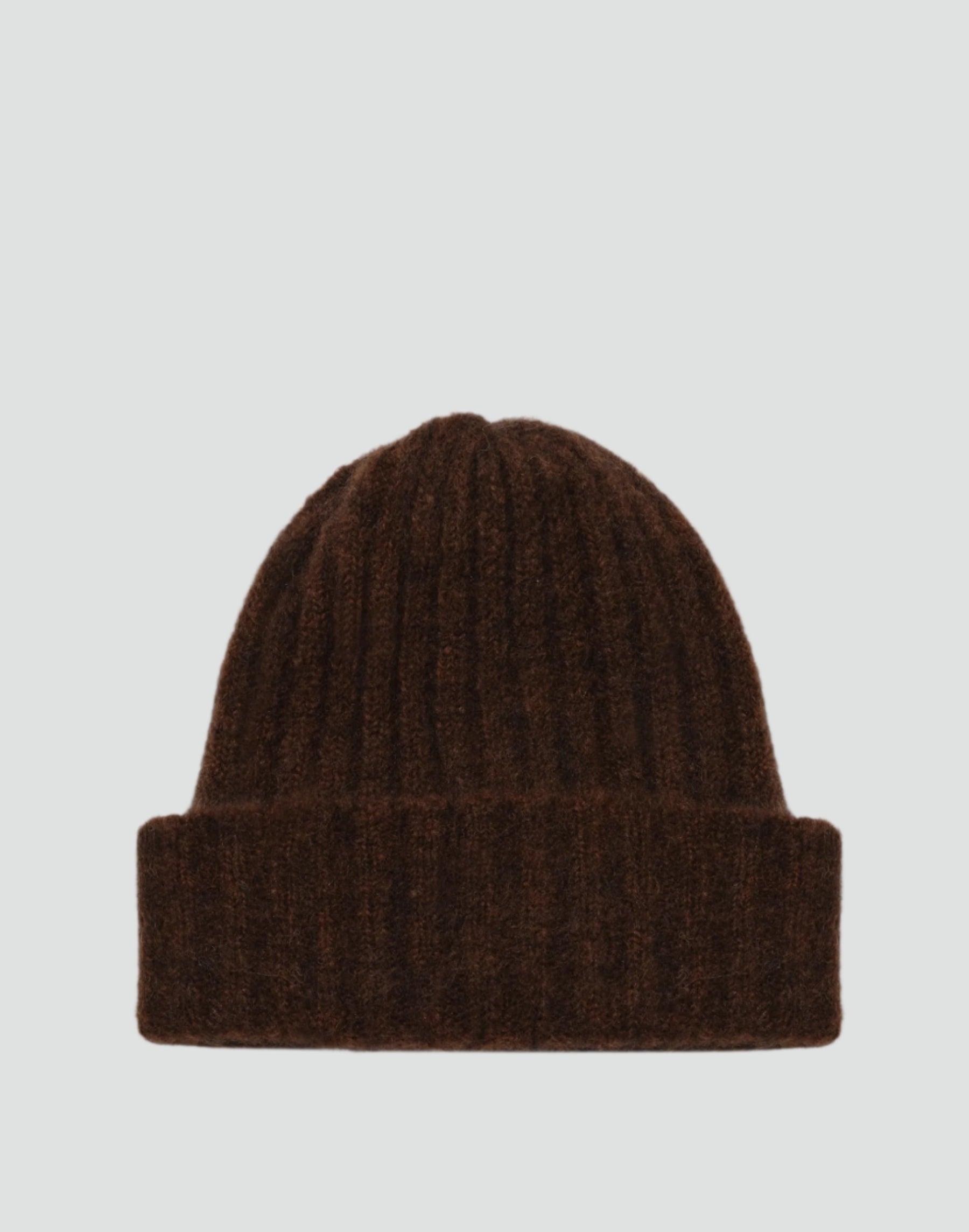 Alpaca Chunky Wool Rib Beanie | Color: Heather Brown Refurbished - Hyper Goods refurbished available on Cerqular