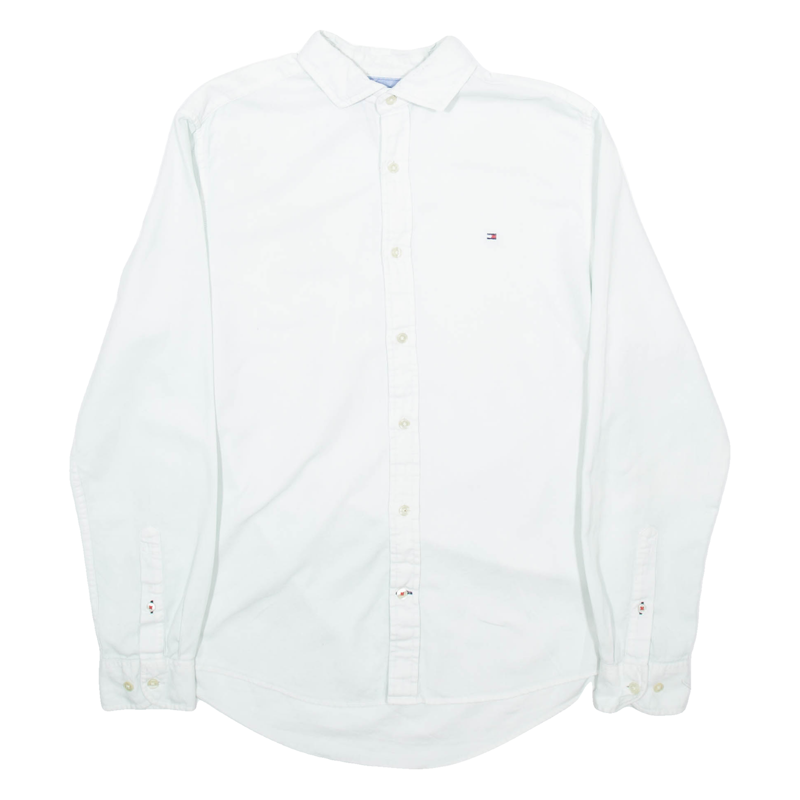 TOMMY HILFIGER Mens Plain Shirt Grey Long Sleeve M Refurbished - N/A refurbished available on Cerqular
