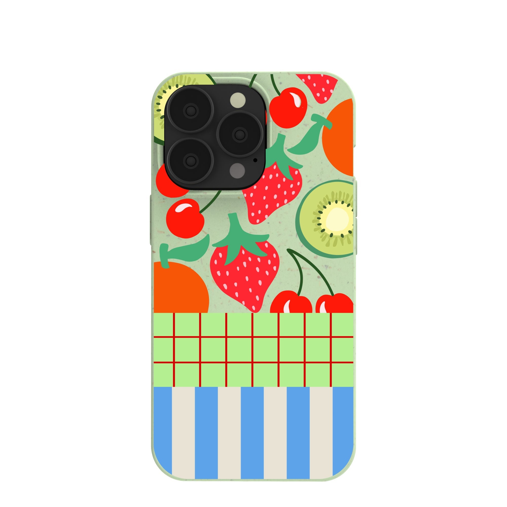 Sage Green Fresh Picnic iPhone 13 Pro Case Refurbished - Pela Case refurbished available on Cerqular