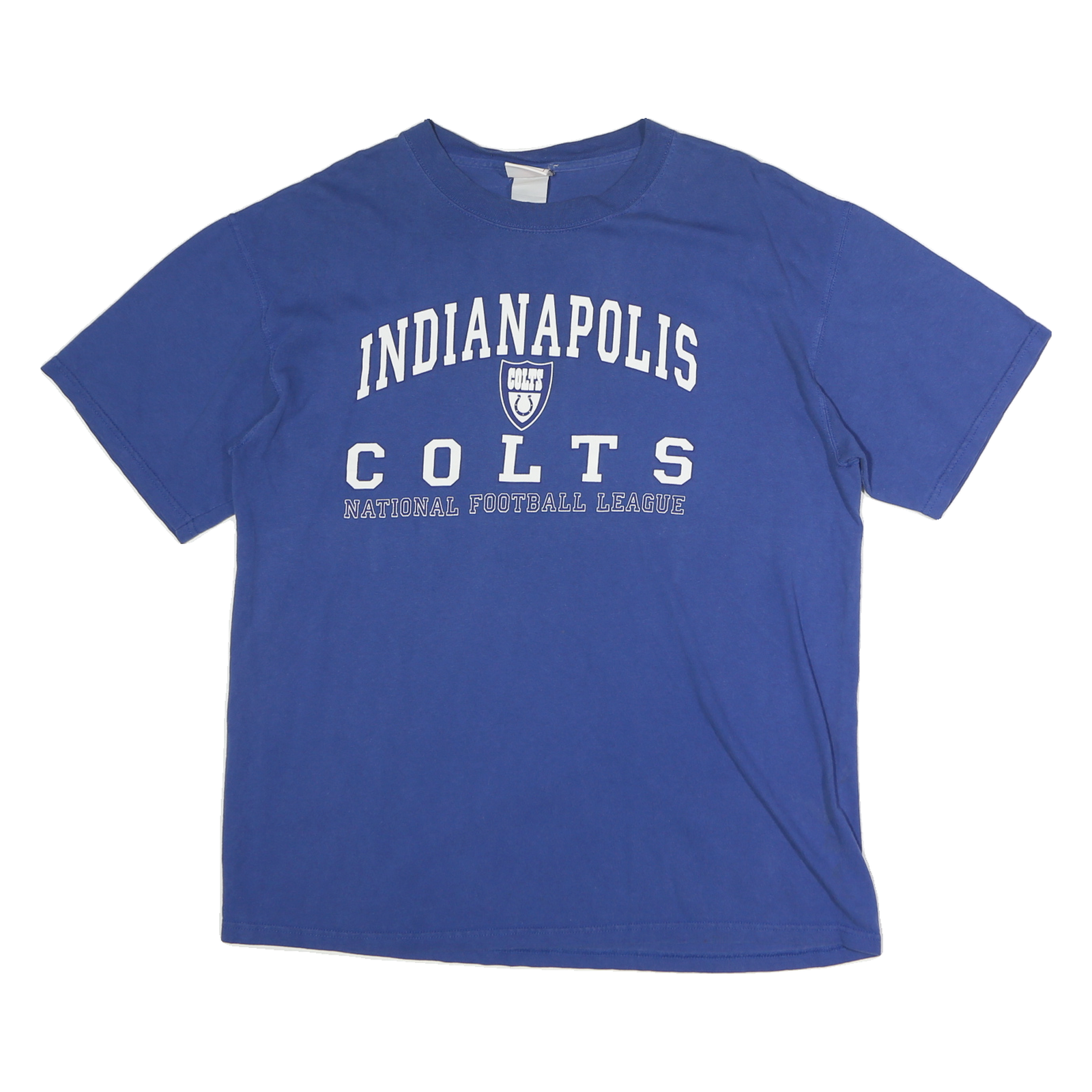 NFL Mens Blue Indianapolis Colts T-Shirt L Short Sleeve Crew Neck Cotton Refurbished - N/A refurbished available on Cerqular