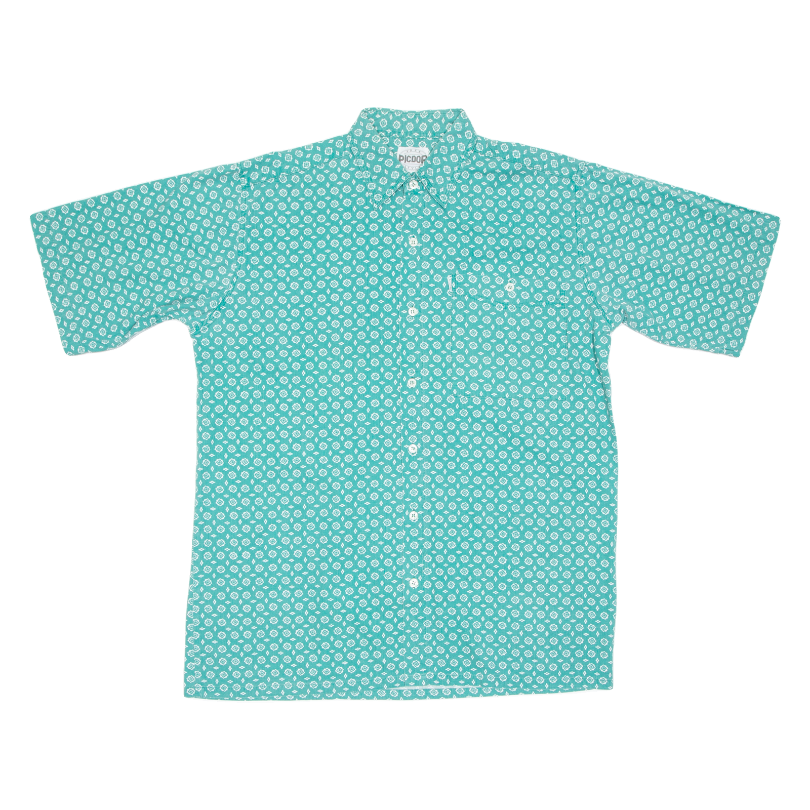 PICDOR Mens Shirt Green Geometric M Refurbished - N/A refurbished available on Cerqular