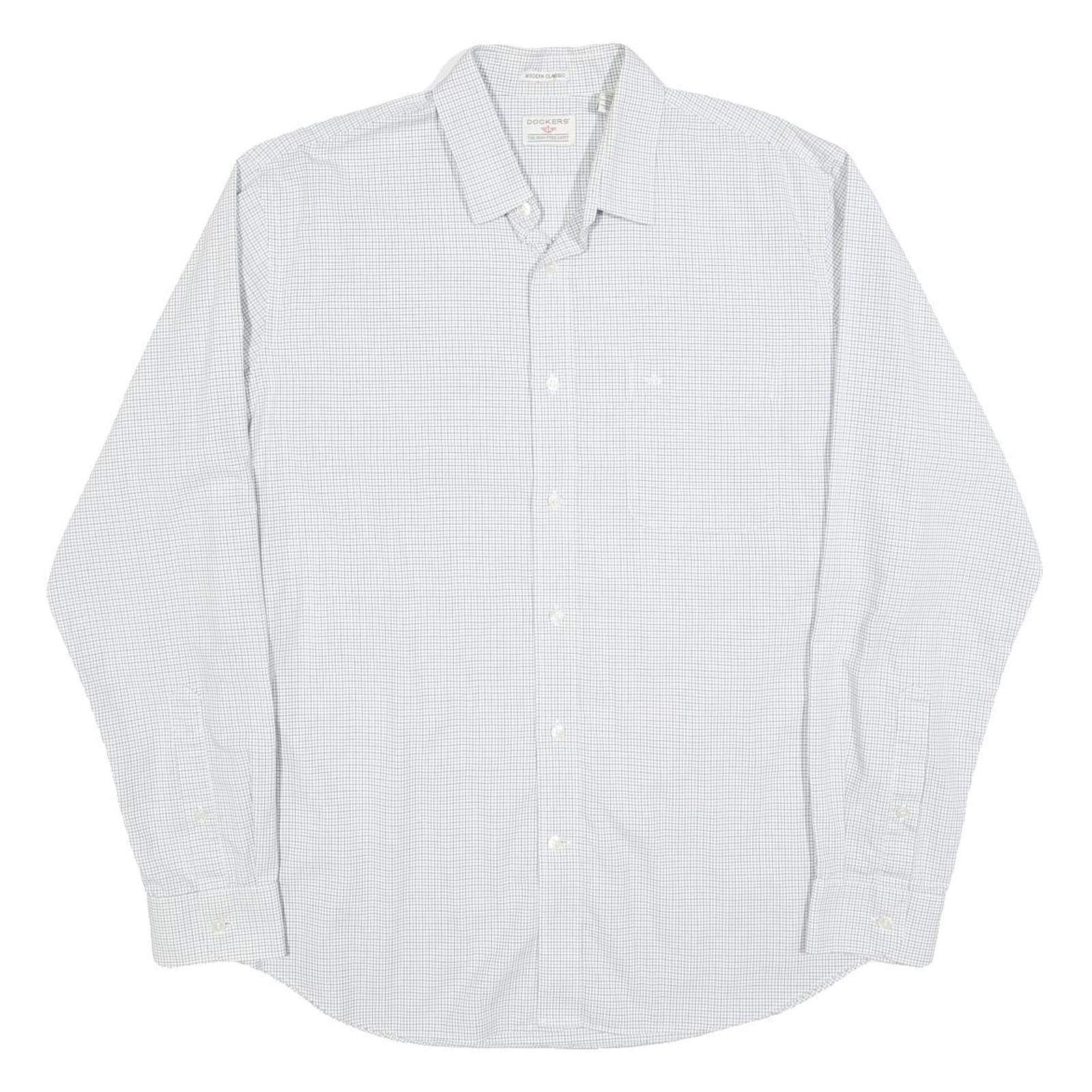 Buy DOCKERS Mens Blue & White Check Shirt L Classic Button Down Formal Cotton Refurbished - $27.29 DOCKERS Mens Blue & White Check Shirt L Classic Button Down Formal Cotton Refurbished - N/A refurbished available on Cerqular