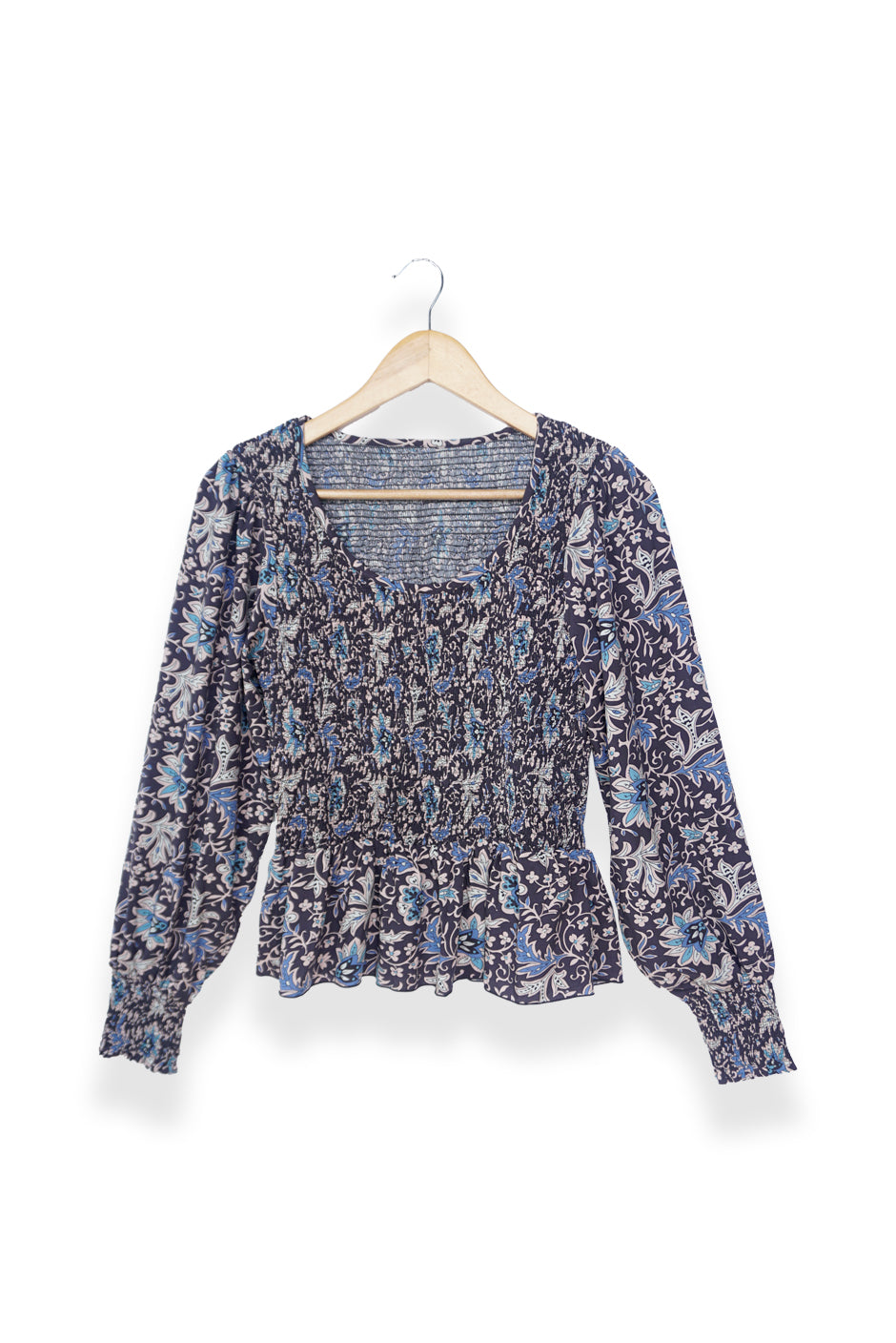 Buy Stella Top in Navy Floral | Size: XS Refurbished - $139.00 Stella Top in Navy Floral | Size: XS Refurbished - N/A (Paneros is not a known clothing brand. It is possible refurbished available on Cerqular