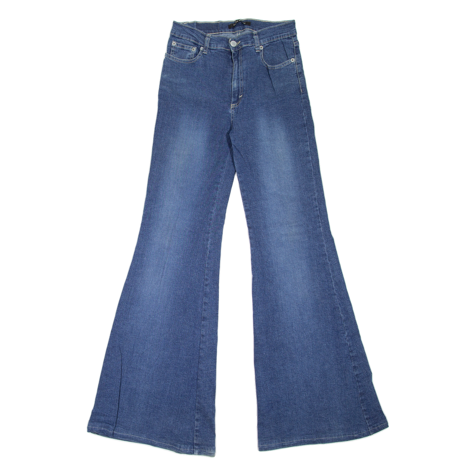 TALLY WEIJL Womens Jeans Blue Regular Flared Stone Wash W24 L33 Refurbished - N/A refurbished available on Cerqular