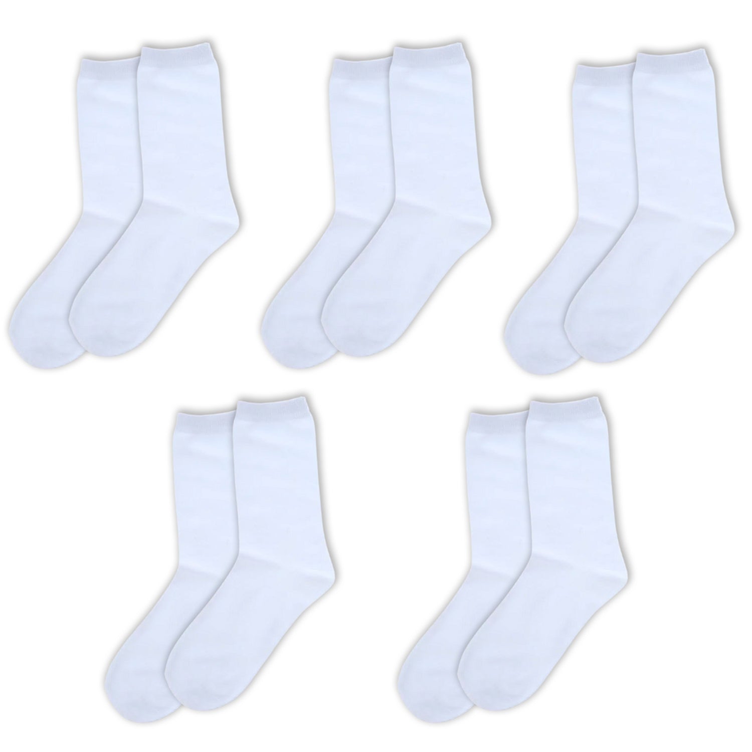 Kids Socks 5-Pack: Organic Cotton Crew Socks | color: White | size: Small Refurbished - N/A (Note: There is no well-known brand named "M refurbished available on Cerqular