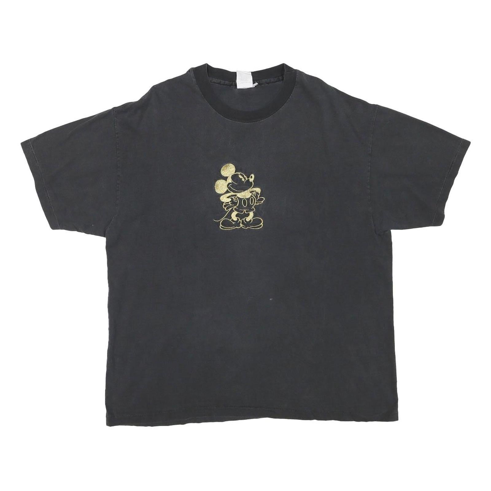 MICKEY Mens Black Graphic T-Shirt L Short Sleeve Crew Neck Cotton Blend Refurbished - N/A refurbished available on Cerqular