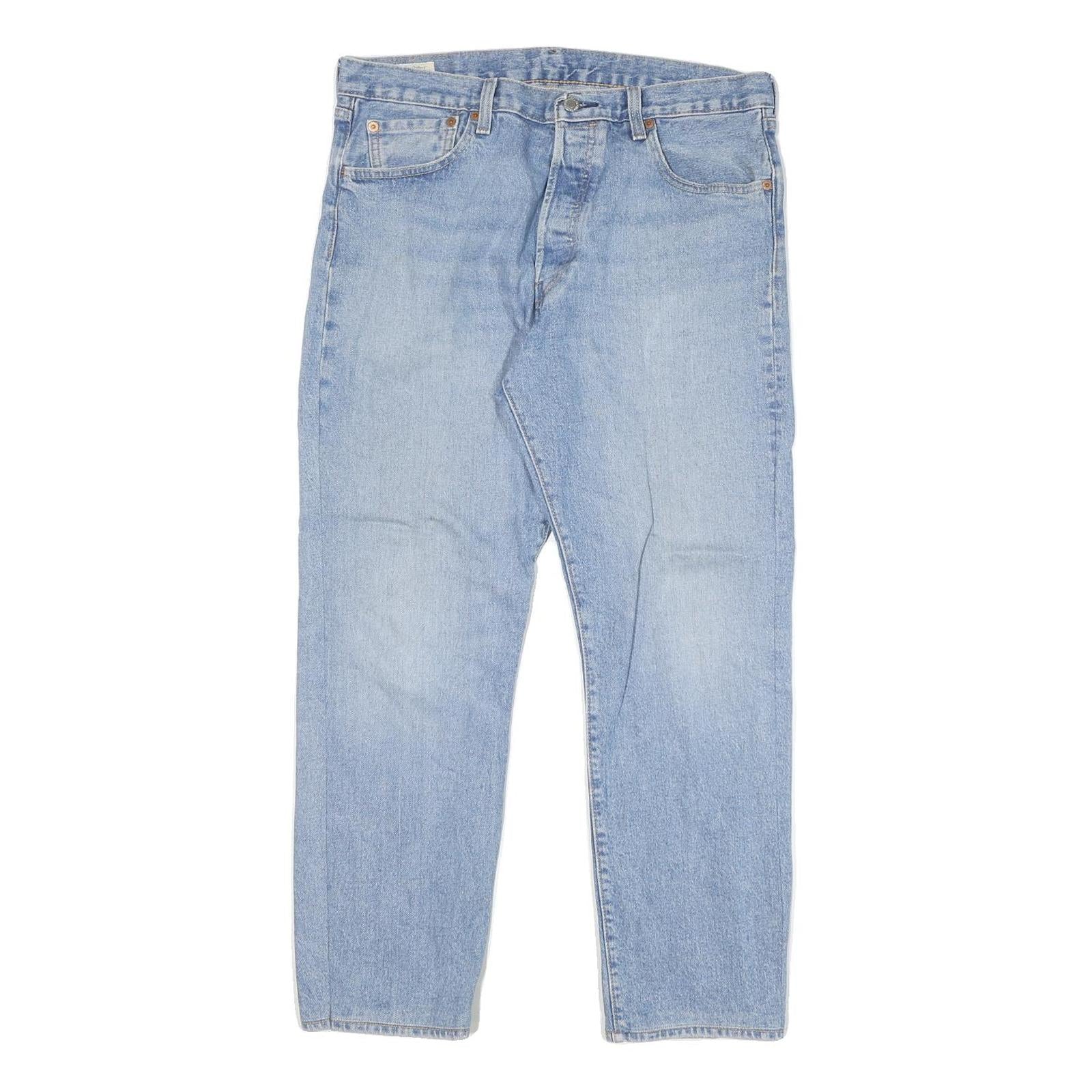 LEVI'S 501 Mens Jeans Blue Slim Straight Denim Medium W33 L27 Classic Denim Refurbished - N/A refurbished available on Cerqular