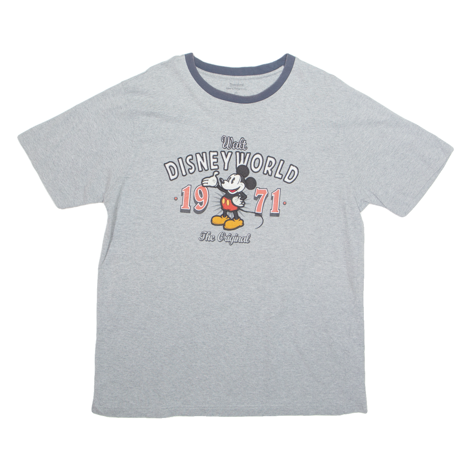 WALT DISNEY Land Walt Disney World 1971 Mickey Mouse Mens T-Shirt Grey USA L Refurbished - N/A refurbished available on Cerqular