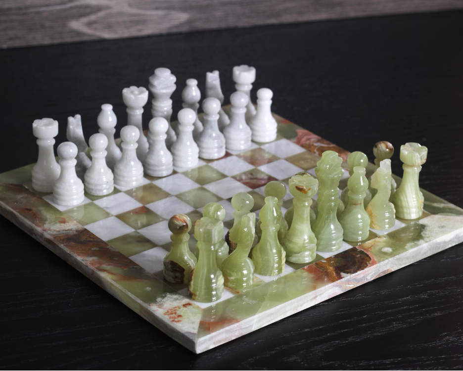 Buy Green Onyx Marble Chess Set | Size: 16"" Refurbished - $160.00 Green Onyx Marble Chess Set | Size: 16"" Refurbished - N/A refurbished available on Cerqular