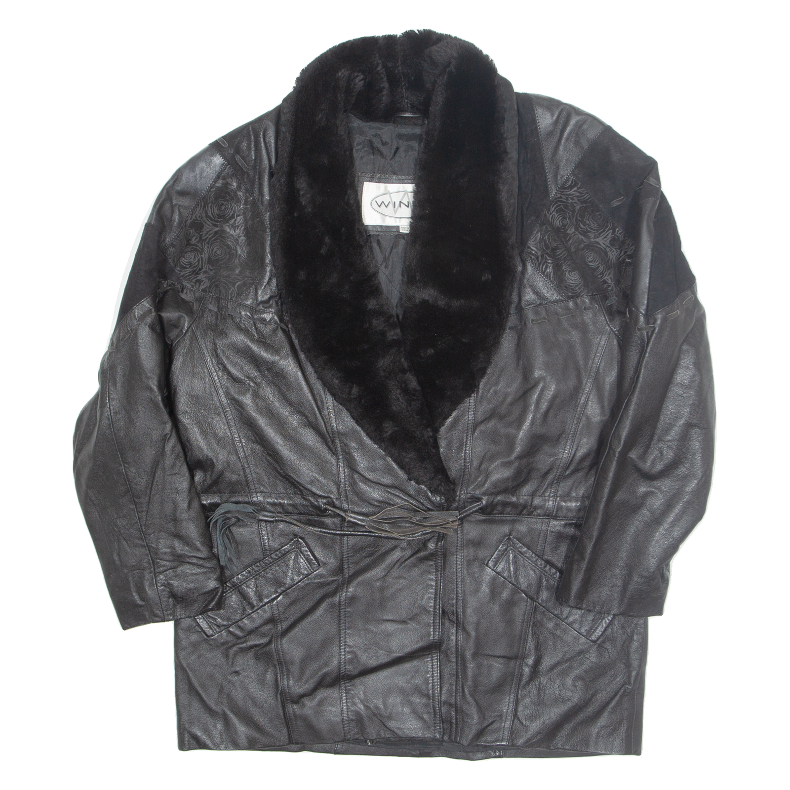 WINLIT Womens Aviator Jacket Black Leather L Refurbished - N/A refurbished available on Cerqular