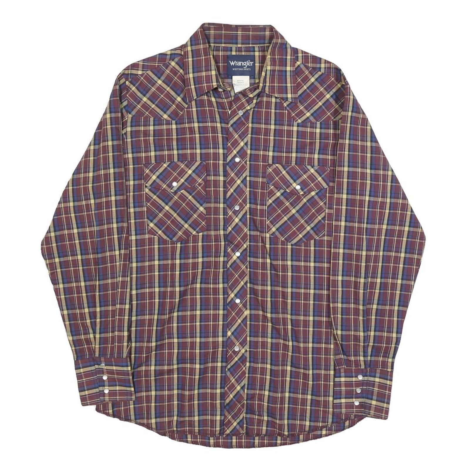 Buy WRANGLER Mens Maroon & Blue Checked Shirt M Western Casual Cotton Blend Refurbished - $33.79 WRANGLER Mens Maroon & Blue Checked Shirt M Western Casual Cotton Blend Refurbished - N/A refurbished available on Cerqular