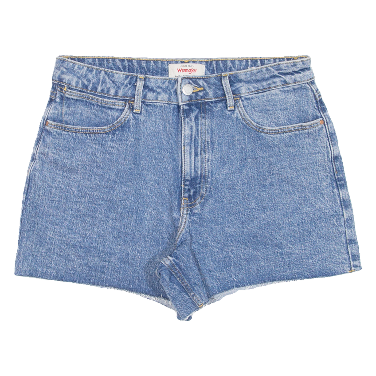 WRANGLER High Rise 4 Womens Denim Shorts Blue M W29 Refurbished - N/A refurbished available on Cerqular