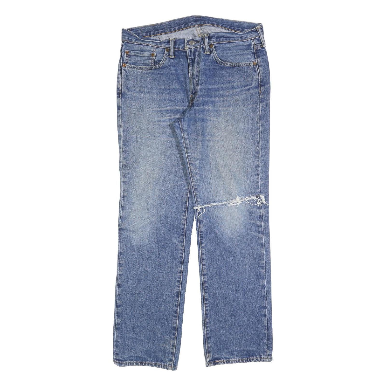LEVI'S 514 Classic Mens Jeans Blue Classic Straight Denim Medium W32 L30 Refurbished - N/A refurbished available on Cerqular