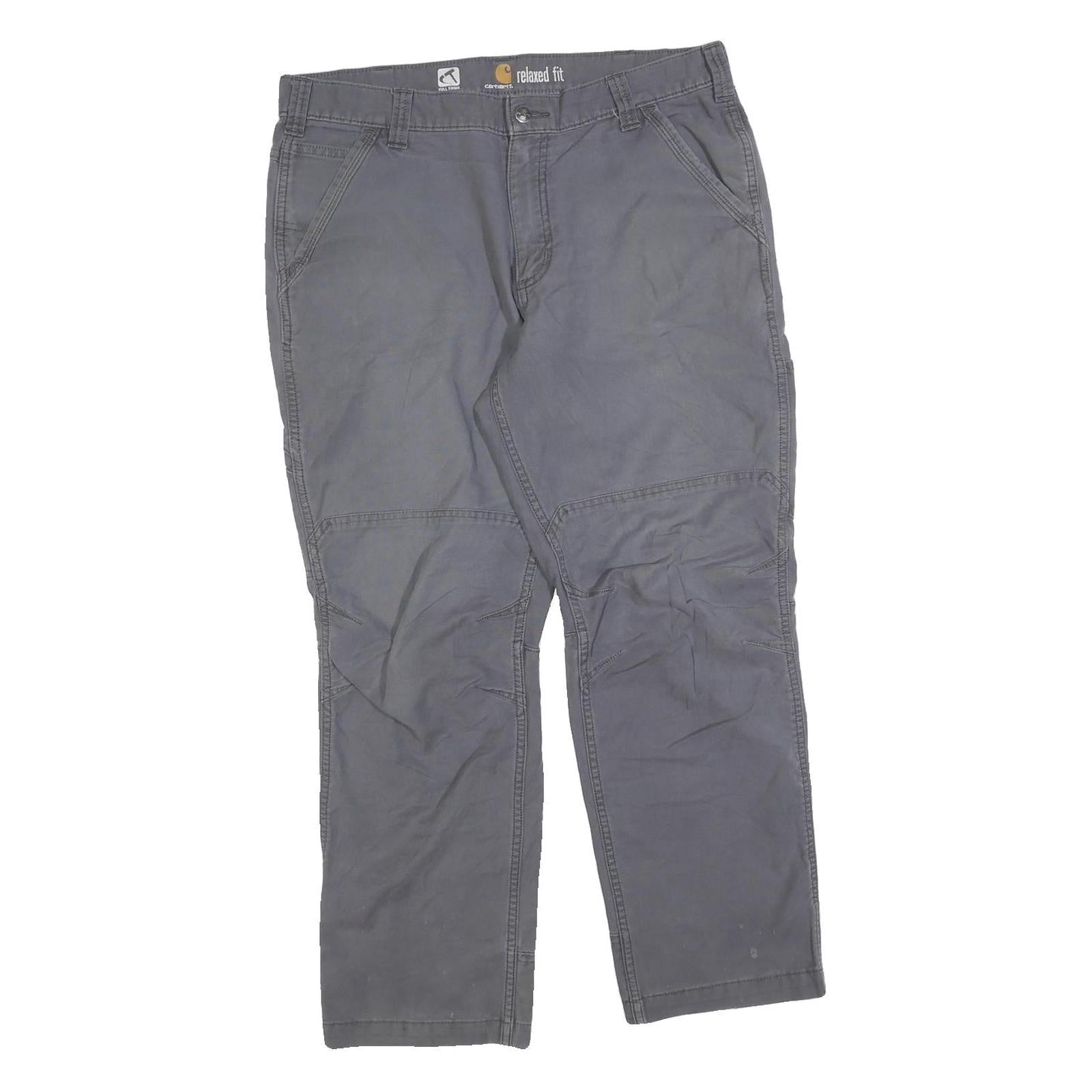 CARHARTT Mens Relaxed Fit Grey Jeans Denim W36 L30 Workwear Durable Zip Refurbished - N/A refurbished available on Cerqular
