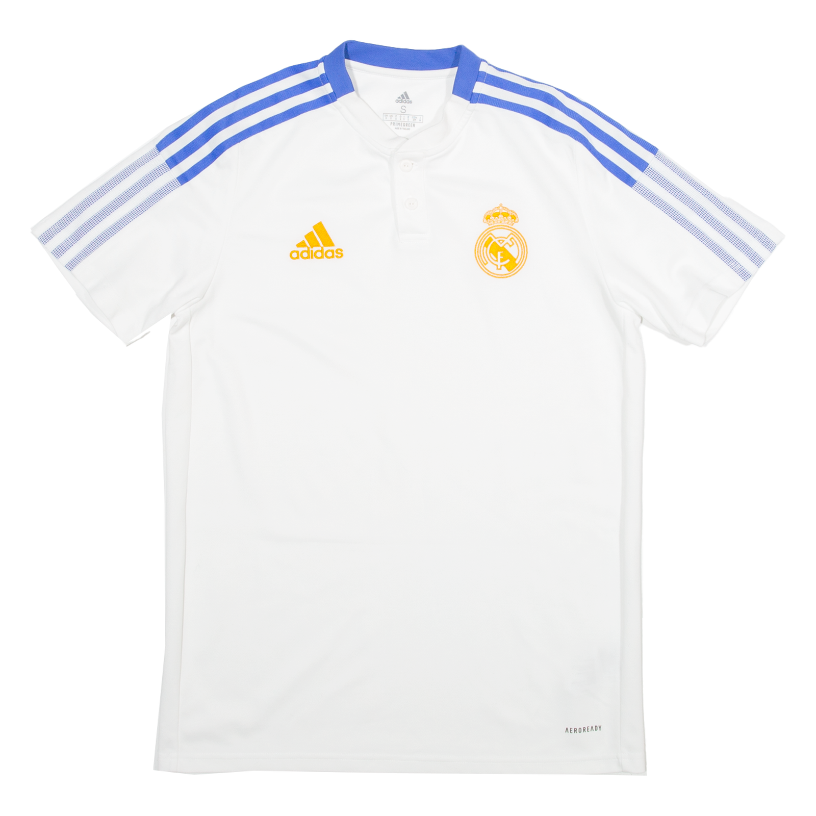 ADIDAS Real Madrid Mens Football Shirt Jersey White Button Neck S Refurbished - N/A refurbished available on Cerqular