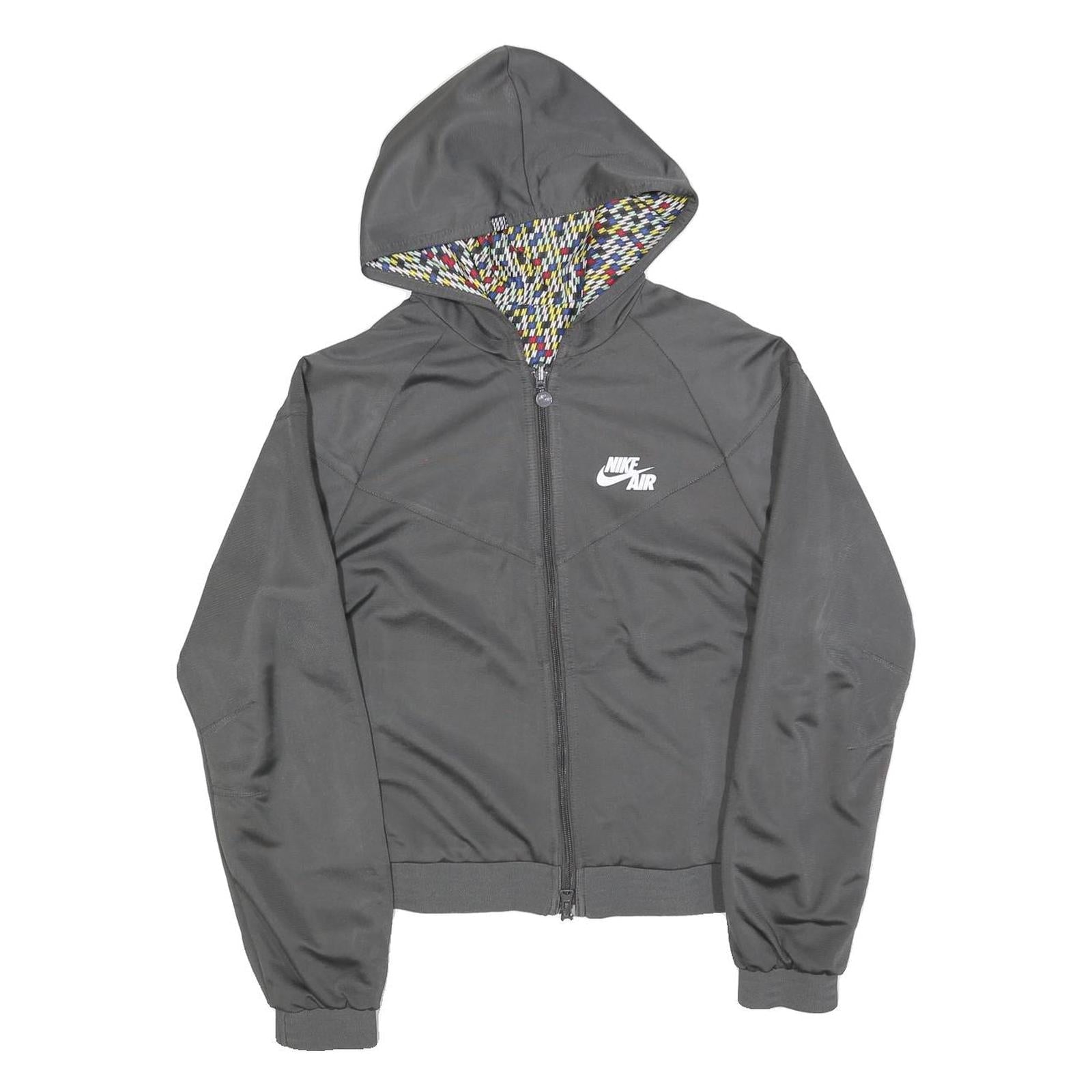 Buy NIKE Mens Grey Air Hooded Jacket S Polyester Plain Zip Sportswear Refurbished - $49.39 NIKE Mens Grey Air Hooded Jacket S Polyester Plain Zip Sportswear Refurbished - N/A refurbished available on Cerqular