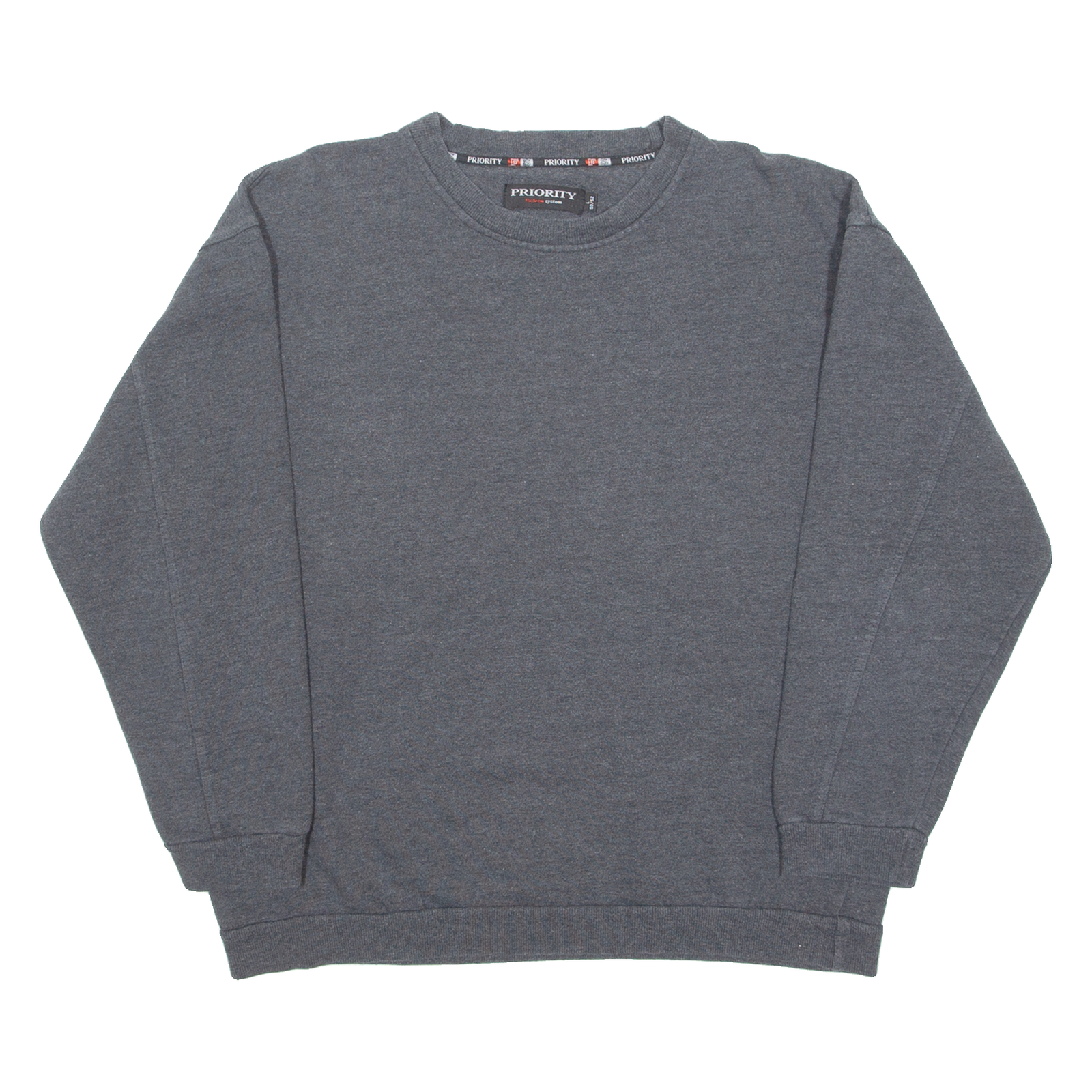 PRIORITY Mens Sweatshirt Grey Crew Neck L Refurbished - N/A refurbished available on Cerqular
