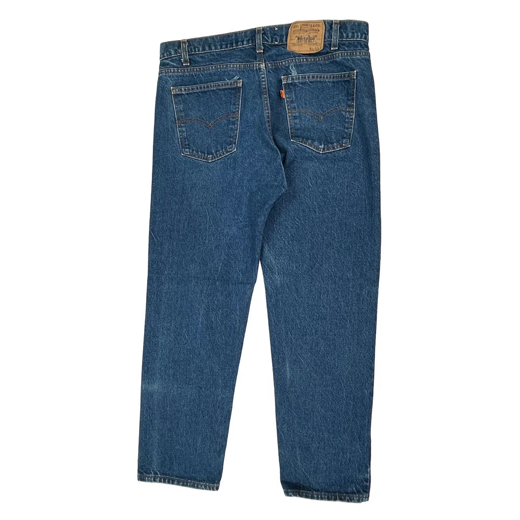 Orange Tab Levis Jeans - 36W 30L Blue Denim Refurbished - Thrifted (note: this is a term often used to describe second- refurbished available on Cerqular