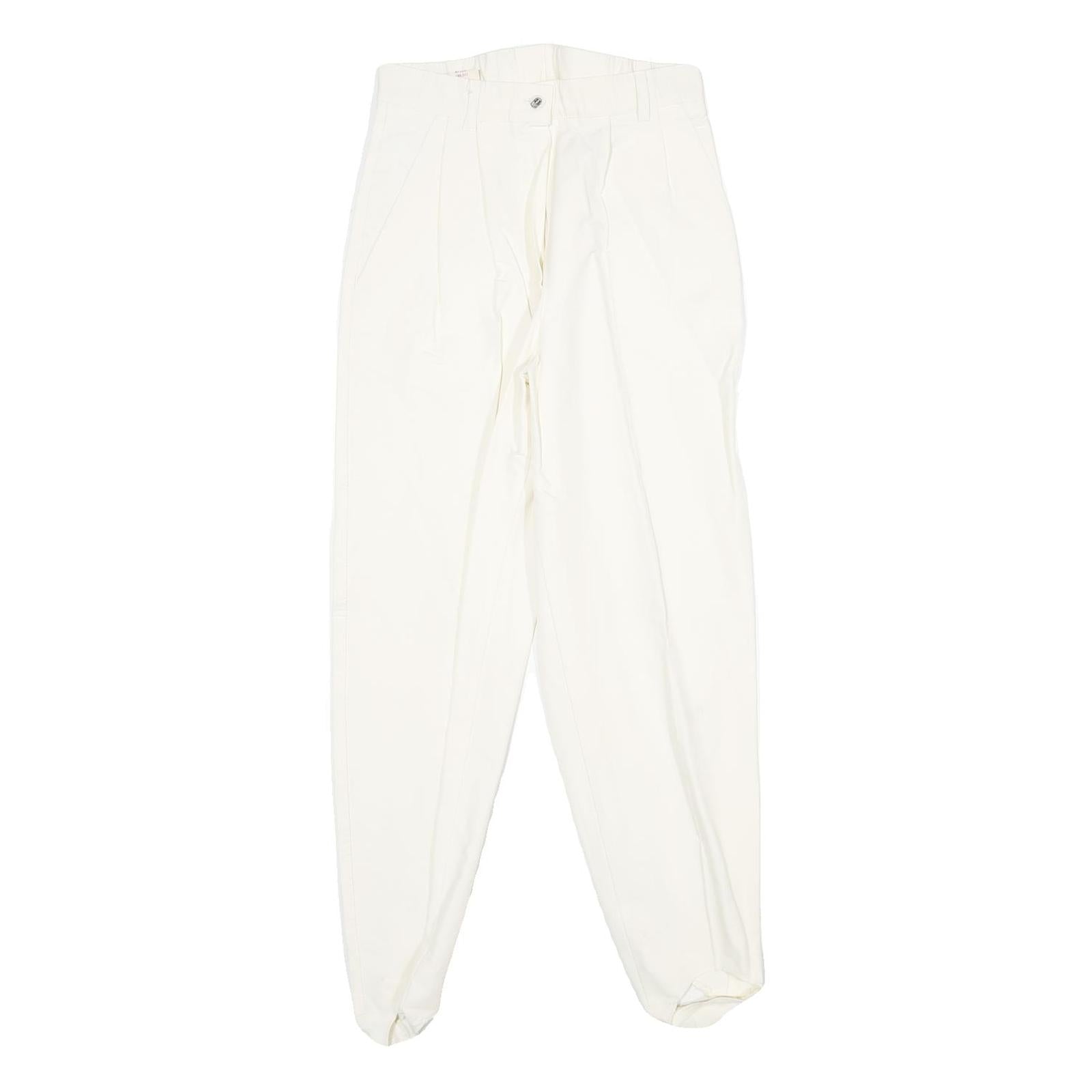 Womens Viscose Blend White Regular Fit Stirrup Trousers W26 L27 Stylish Classic Refurbished - N/A refurbished available on Cerqular