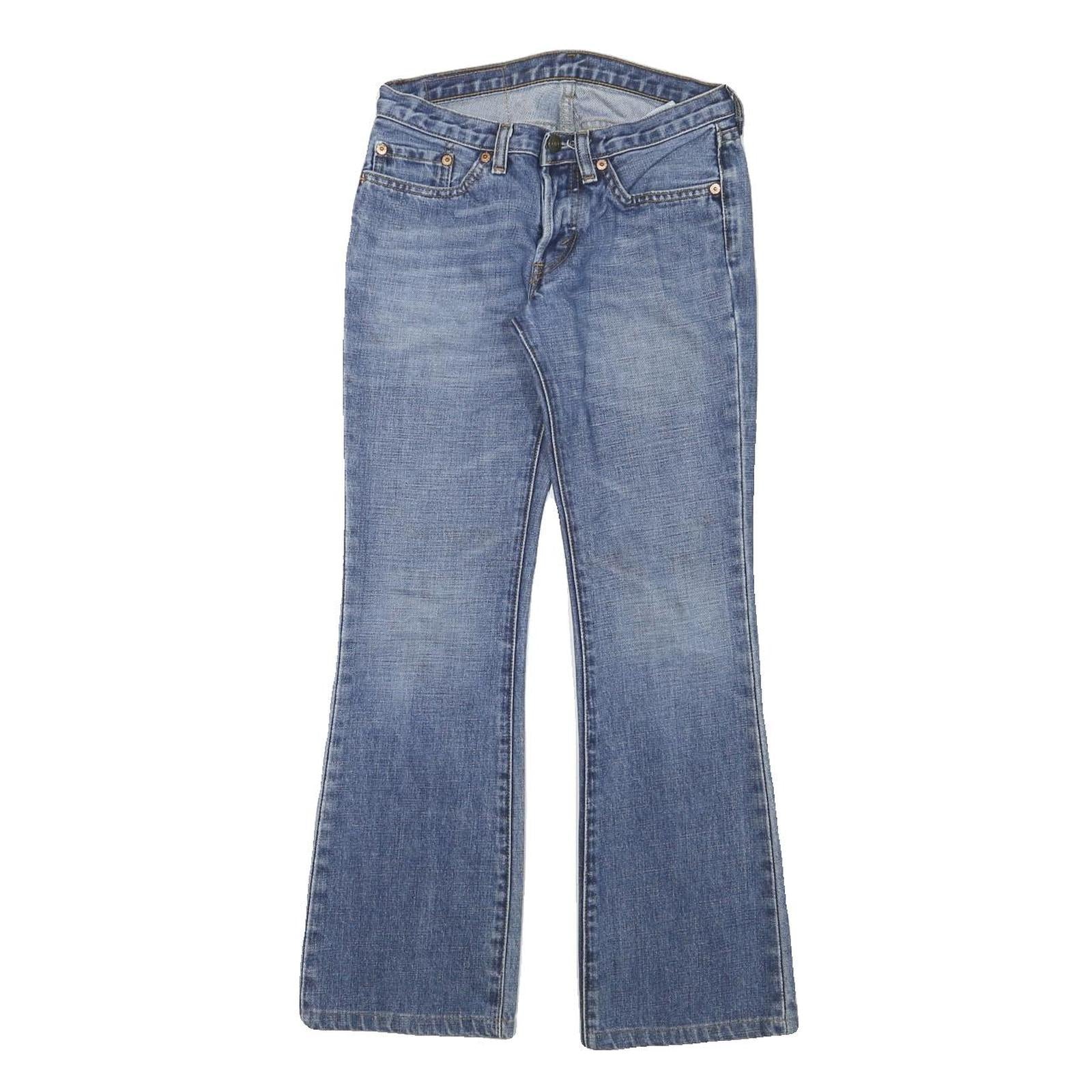 LEVI'S Womens Jeans Blue Regular Flared Denim Medium W25 L26 Classic Cotton Refurbished - N/A refurbished available on Cerqular