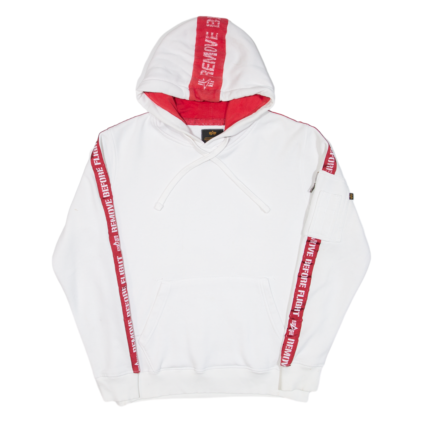 ALPHA INDUSTRIES Mens White Hoodie XS Refurbished - N/A refurbished available on Cerqular