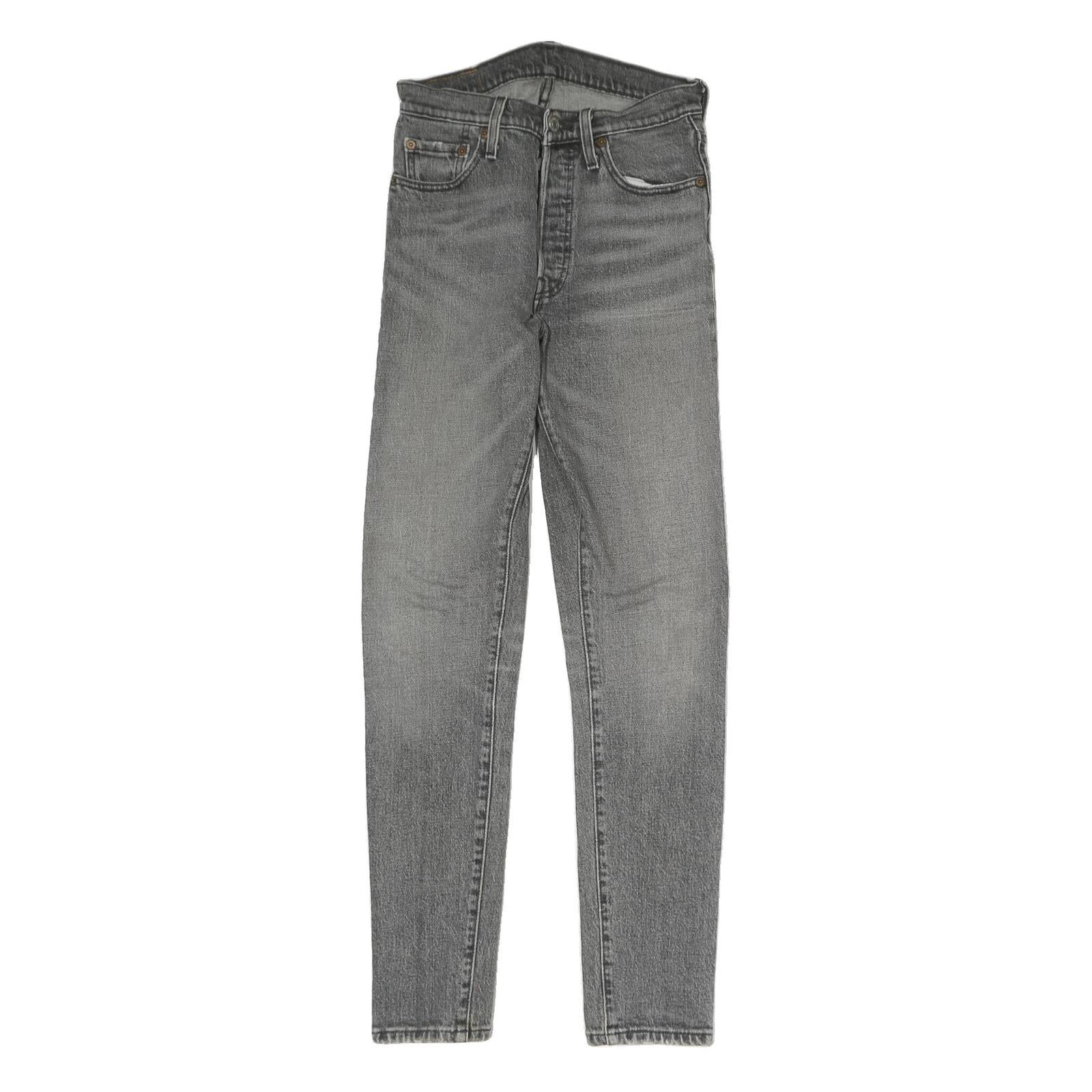 LEVI'S 501 Mens Jeans Grey Slim Skinny Denim Medium W26 L29 Zip Closure Refurbished - N/A refurbished available on Cerqular