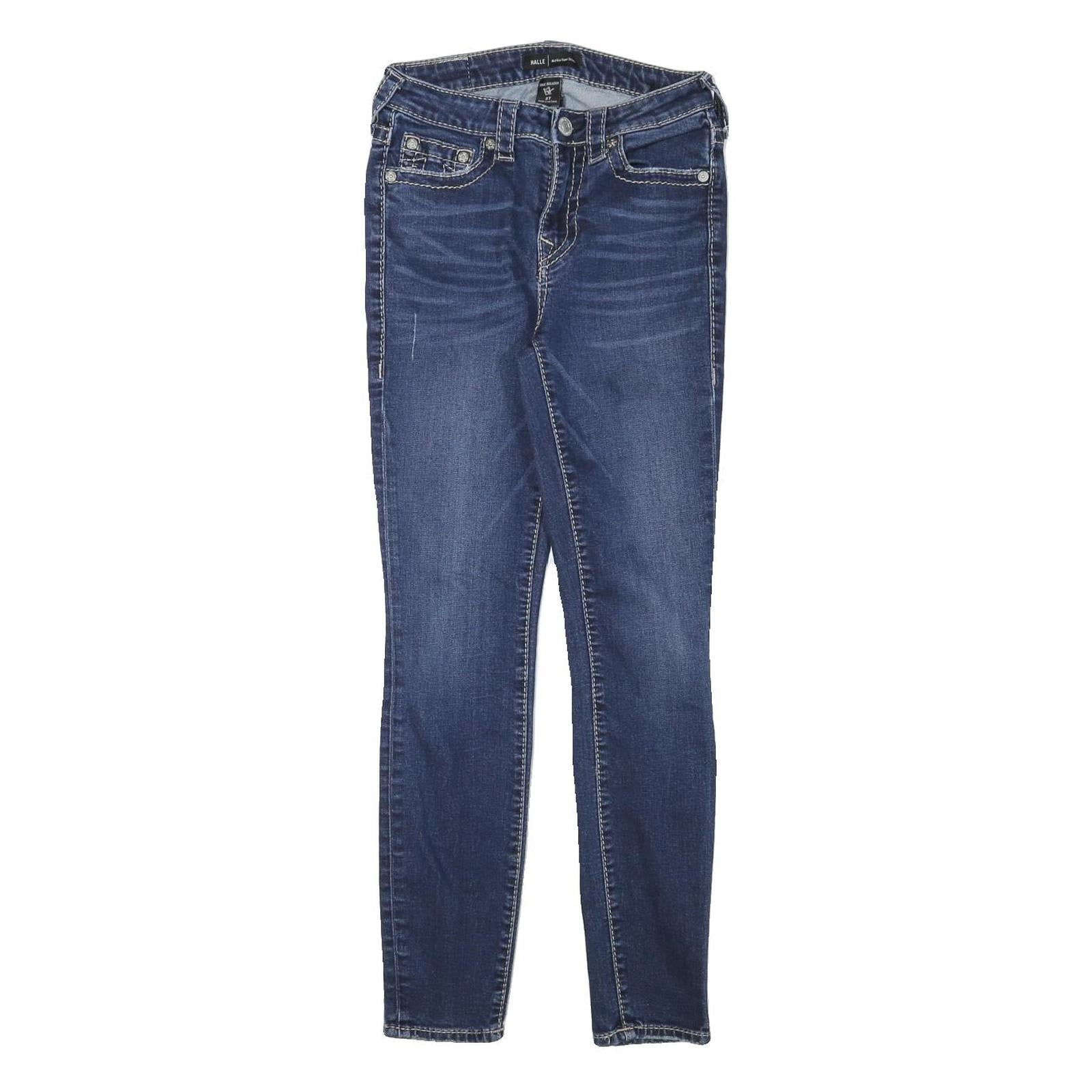 TRUE RELIGION Womens Slim Blue Denim Slim Jeans W25 L28 Classic Style Refurbished - N/A refurbished available on Cerqular