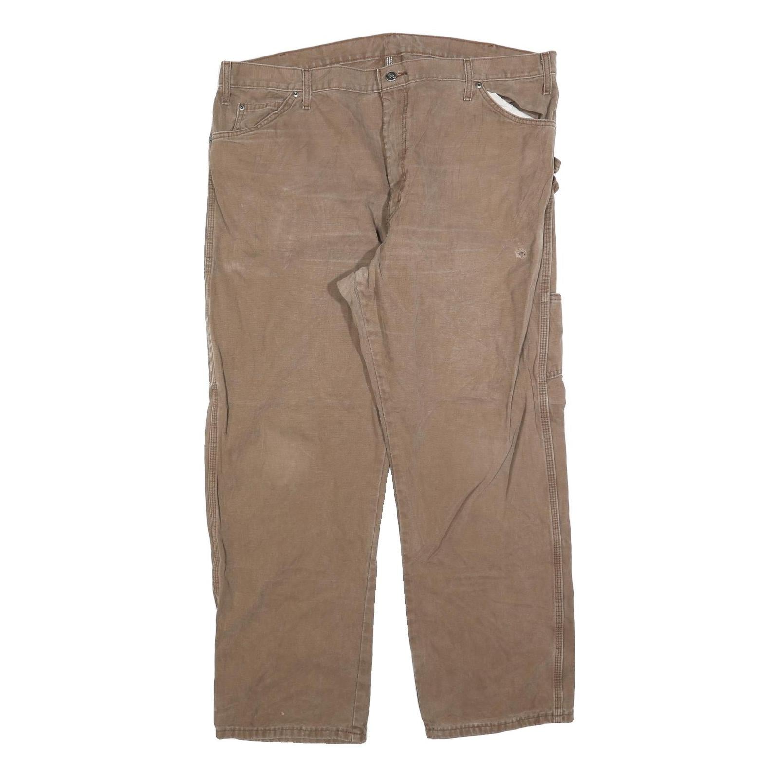 DICKIES Mens Jeans Brown Regular Straight Denim Medium W42 L30 Workwear Utility Refurbished - N/A refurbished available on Cerqular