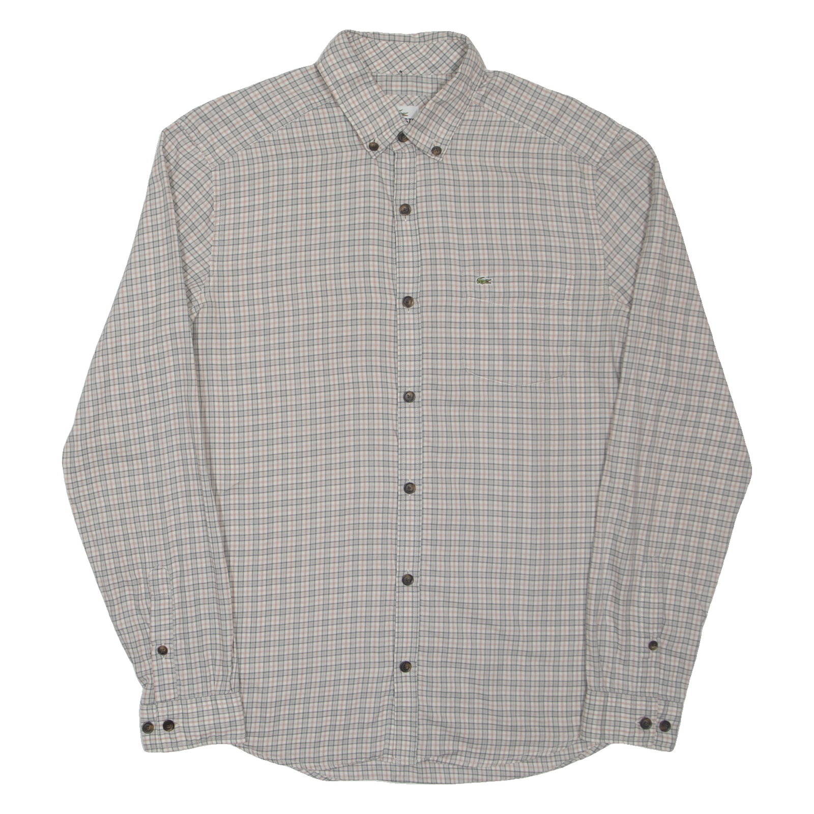 Buy LACOSTE Slim Fit Mens Shirt Grey Check Long Sleeve S Refurbished - $21.83 LACOSTE Slim Fit Mens Shirt Grey Check Long Sleeve S Refurbished - N/A refurbished available on Cerqular