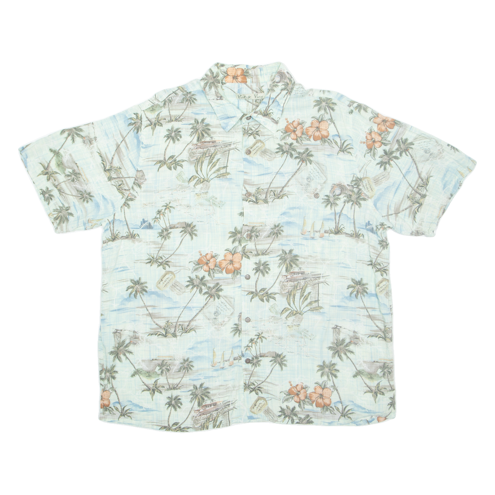 BATIK BAY Mens Hawaiian Shirt Blue Floral XL Refurbished - N/A refurbished available on Cerqular