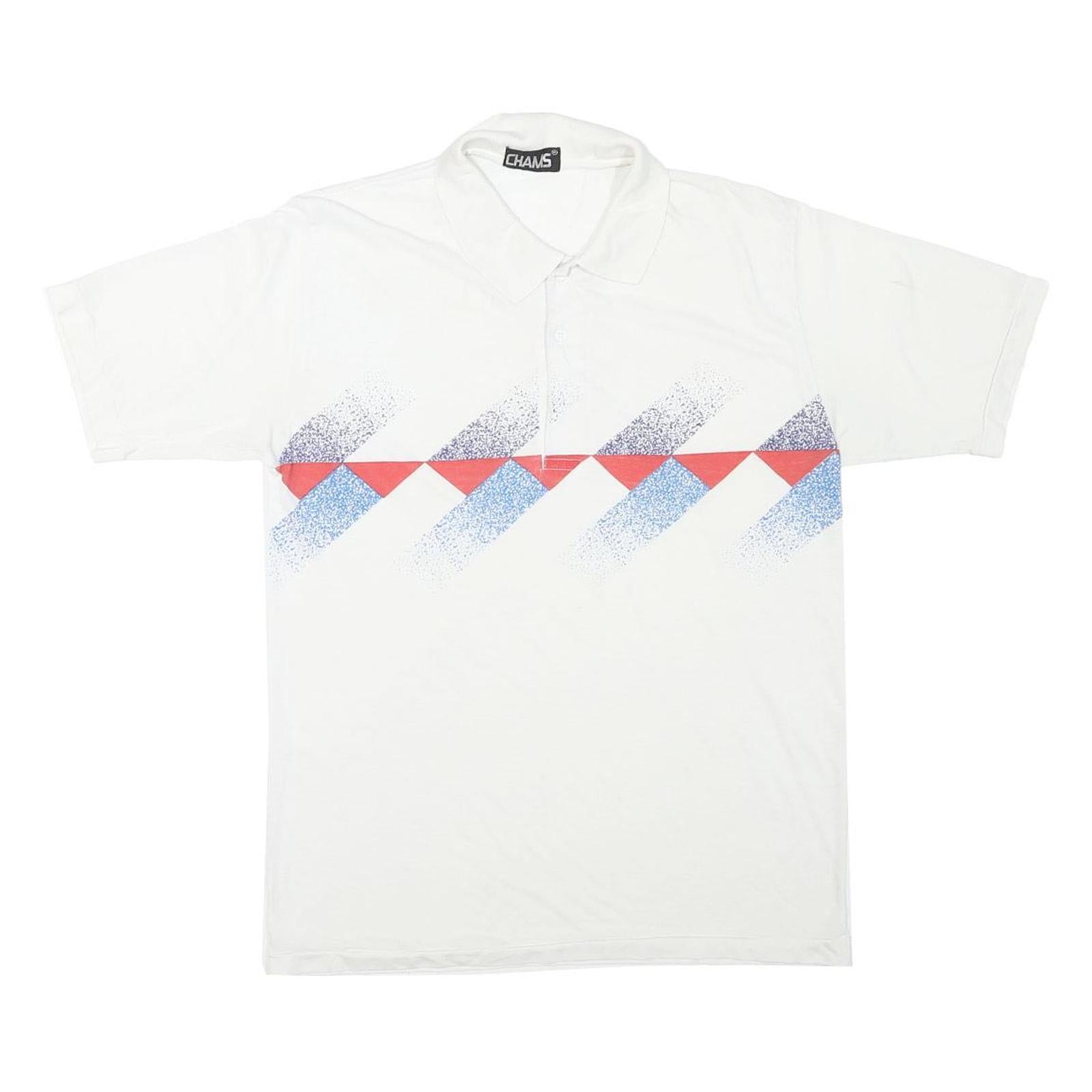 Buy CHAMAS Mens White Polo Short Sleeve Geometric S Cotton Blend Casual Shirt Refurbished - $12.99 CHAMAS Mens White Polo Short Sleeve Geometric S Cotton Blend Casual Shirt Refurbished - N/A refurbished available on Cerqular