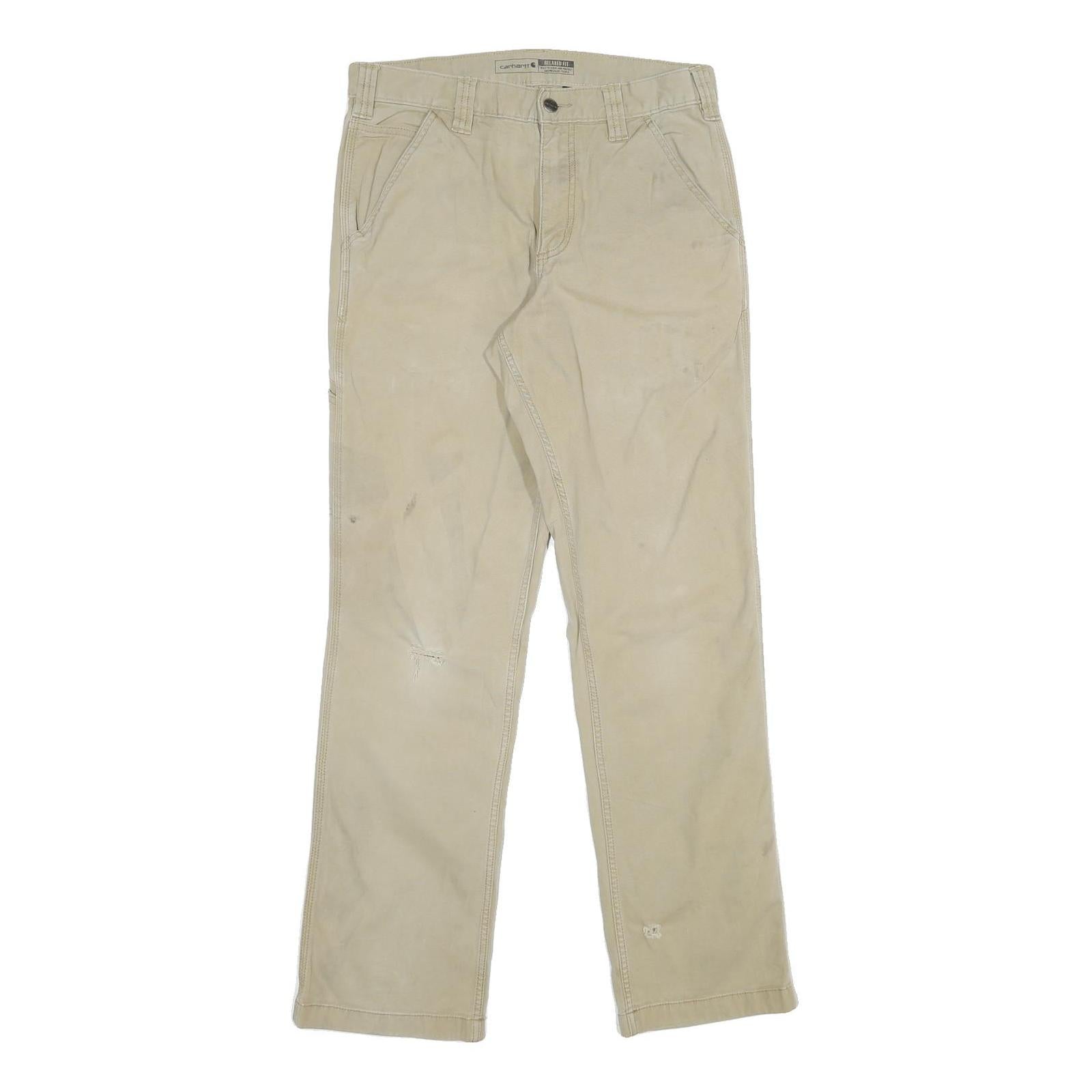 CARHARTT Mens Jeans Beige Relaxed Straight Denim W31 L31 Workwear Utility Refurbished - N/A refurbished available on Cerqular
