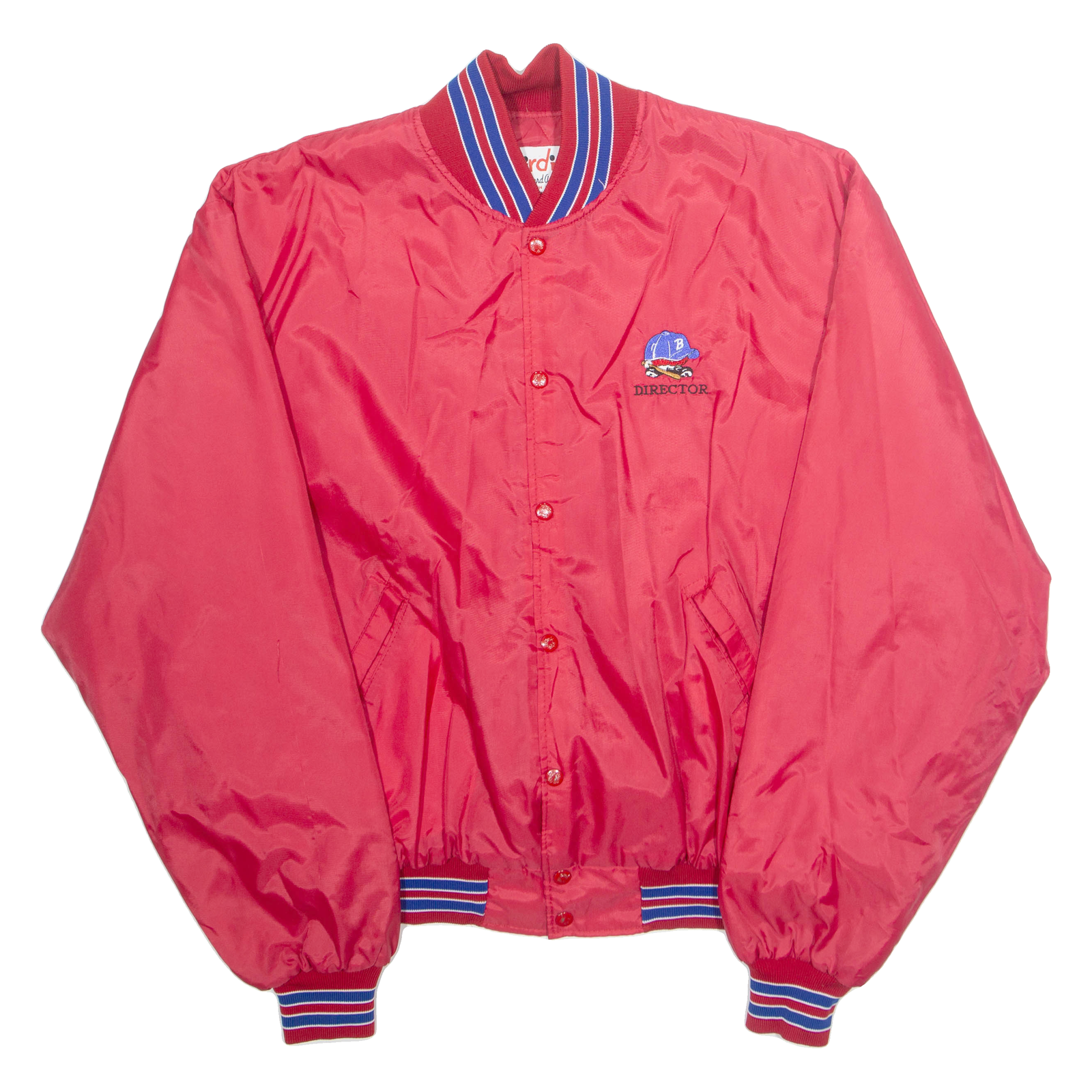 BIRDIE Mens Varsity Jacket Red Nylon USA 2XL Refurbished - N/A refurbished available on Cerqular
