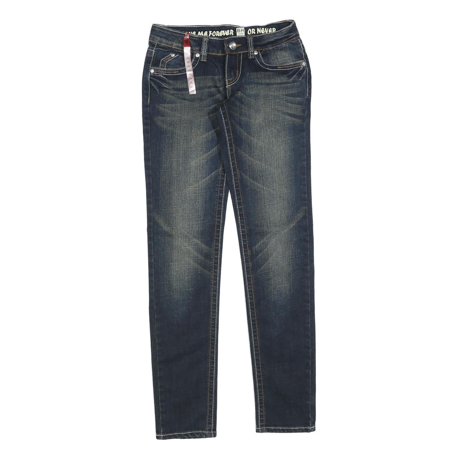 BH JEANS Womens Blue Slim Skinny Denim Light W26 L32 Fashion Zipper Pockets Refurbished - N/A refurbished available on Cerqular