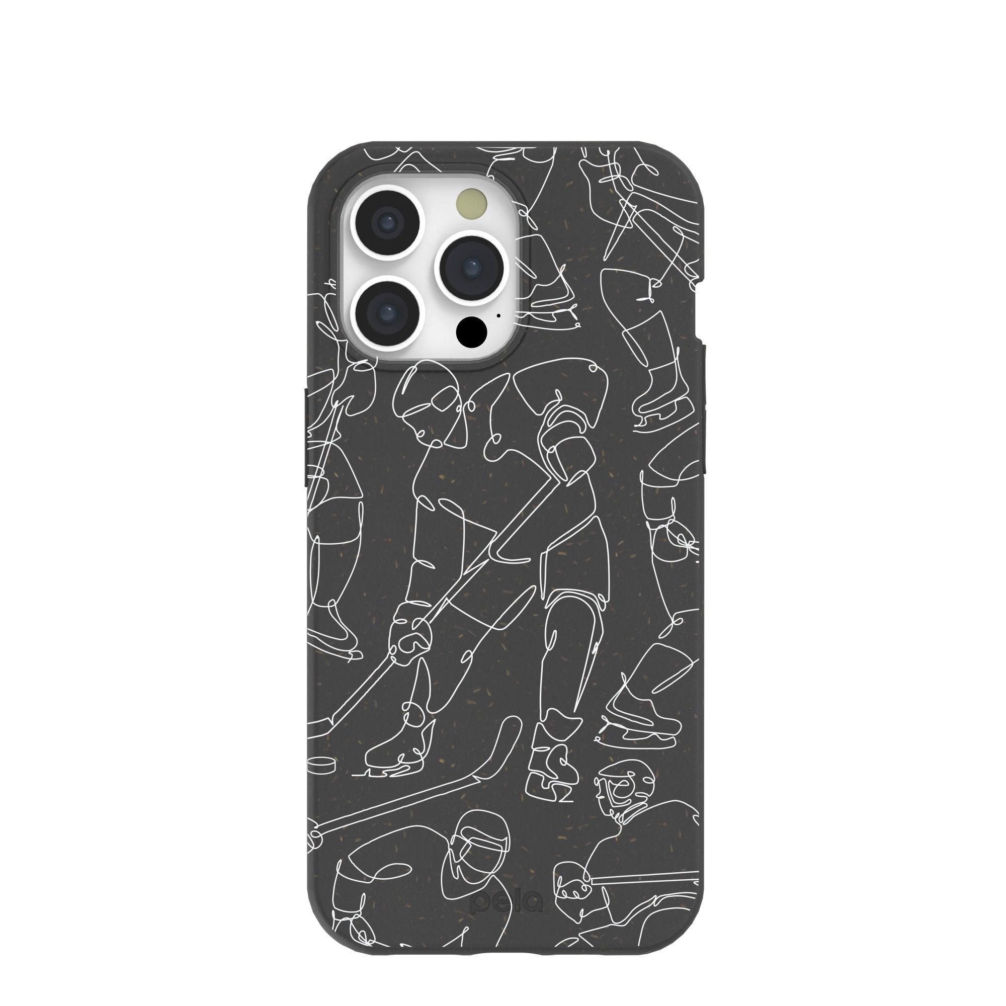 Black Play Sketch iPhone 15 Pro Max Case Refurbished - Pela Case refurbished available on Cerqular
