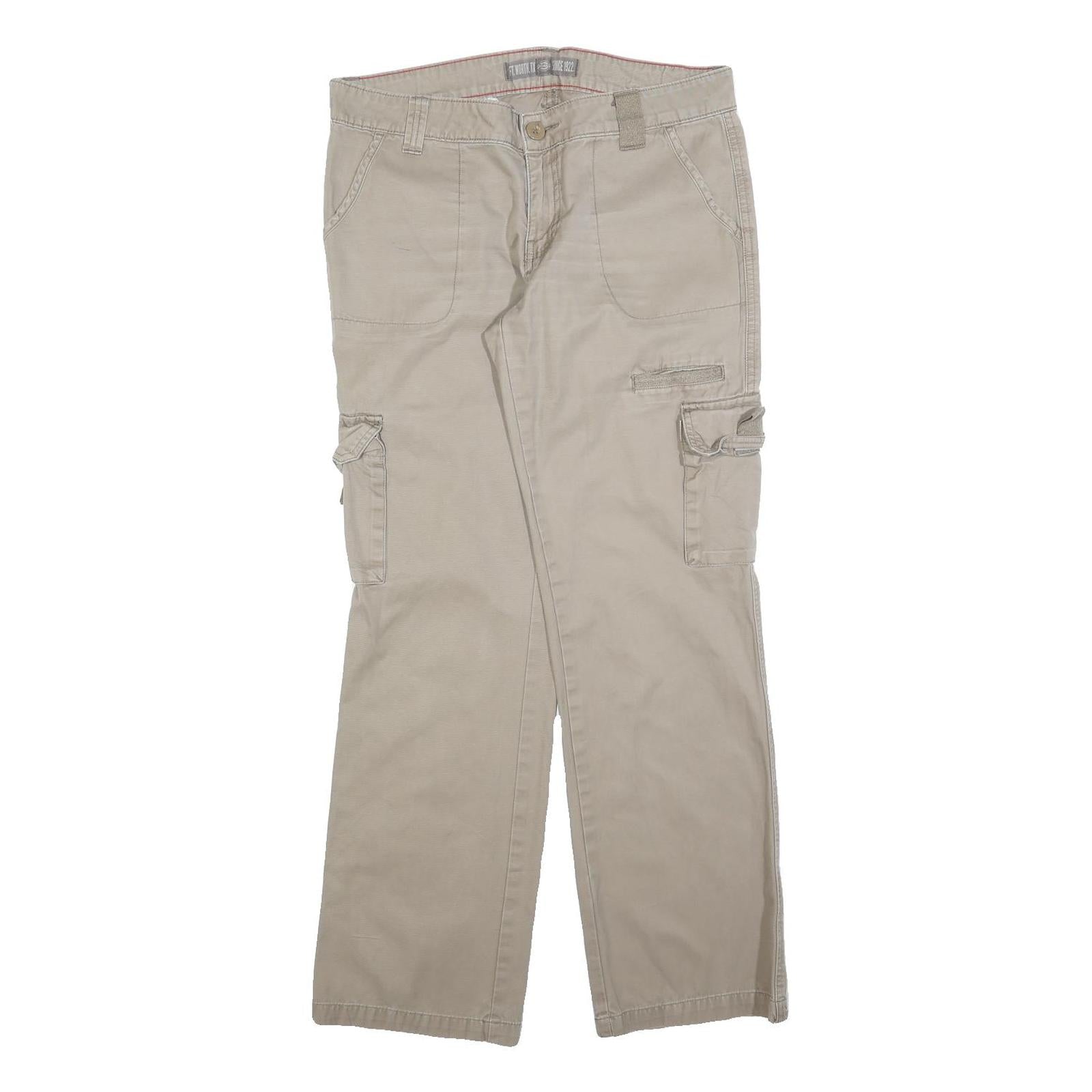 DICKIES Womens Regular Beige Cotton Blend Cargo Trousers W32 L32 Practical Refurbished - N/A refurbished available on Cerqular