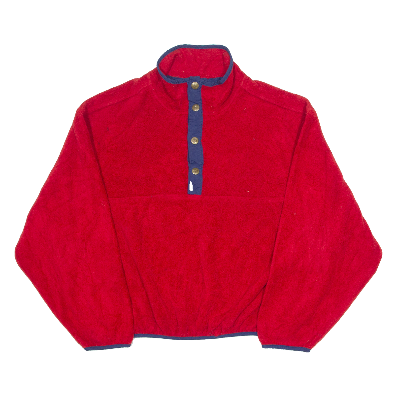 WOOLRICH Mens Jumper Red Button Neck 90s Tight Knit L Refurbished - N/A refurbished available on Cerqular
