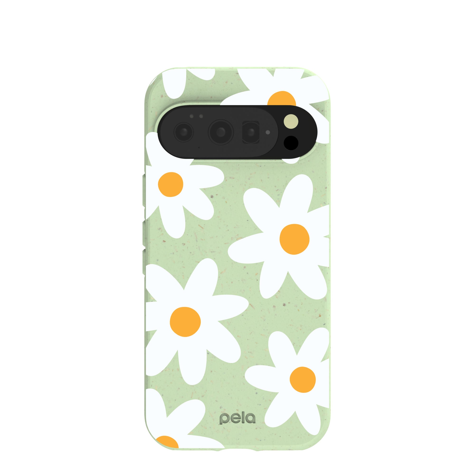 Sage Green Daisy Google Pixel 10/10 Pro Case | PixelSnap Compatibility: Without PixelSnap Refurbished - Pela Case refurbished available on Cerqular