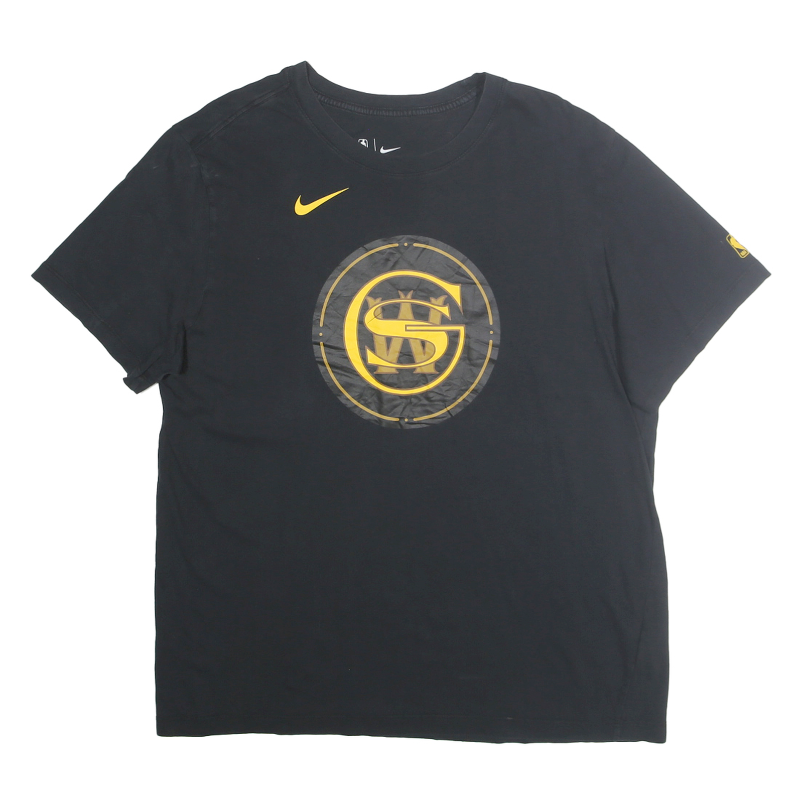 NIKE Mens Black & Yellow Graphic T-Shirt XL Short Sleeve Crew Neck Sportswear Refurbished - N/A refurbished available on Cerqular