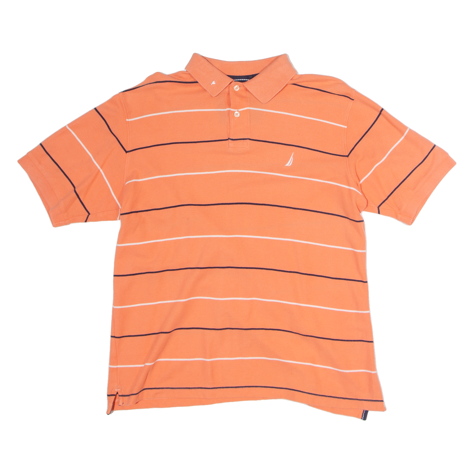 NAUTICA Mens Polo Shirt Pink Striped M Refurbished - N/A refurbished available on Cerqular